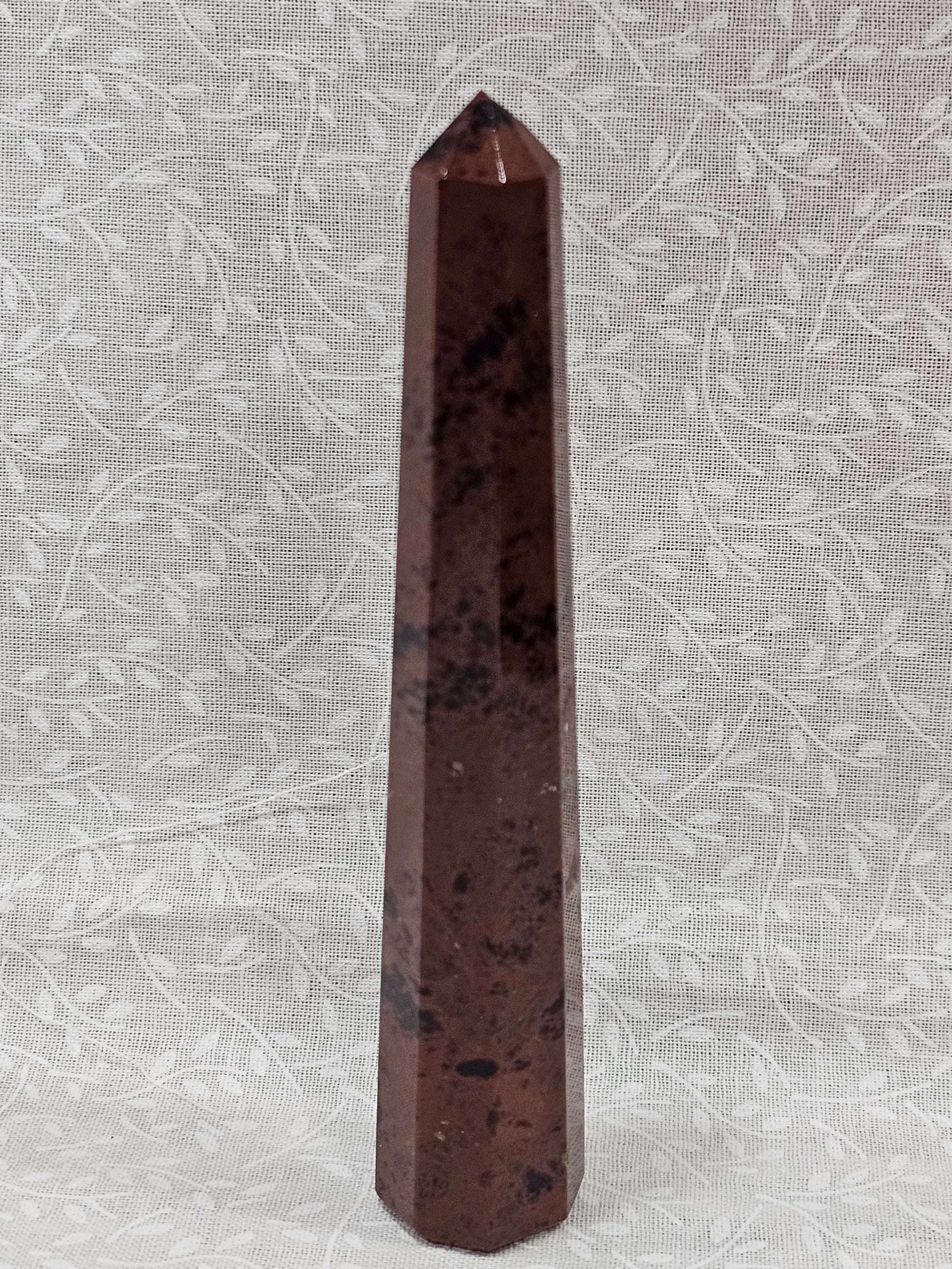 Mahogany Obsidian Crystal Tower