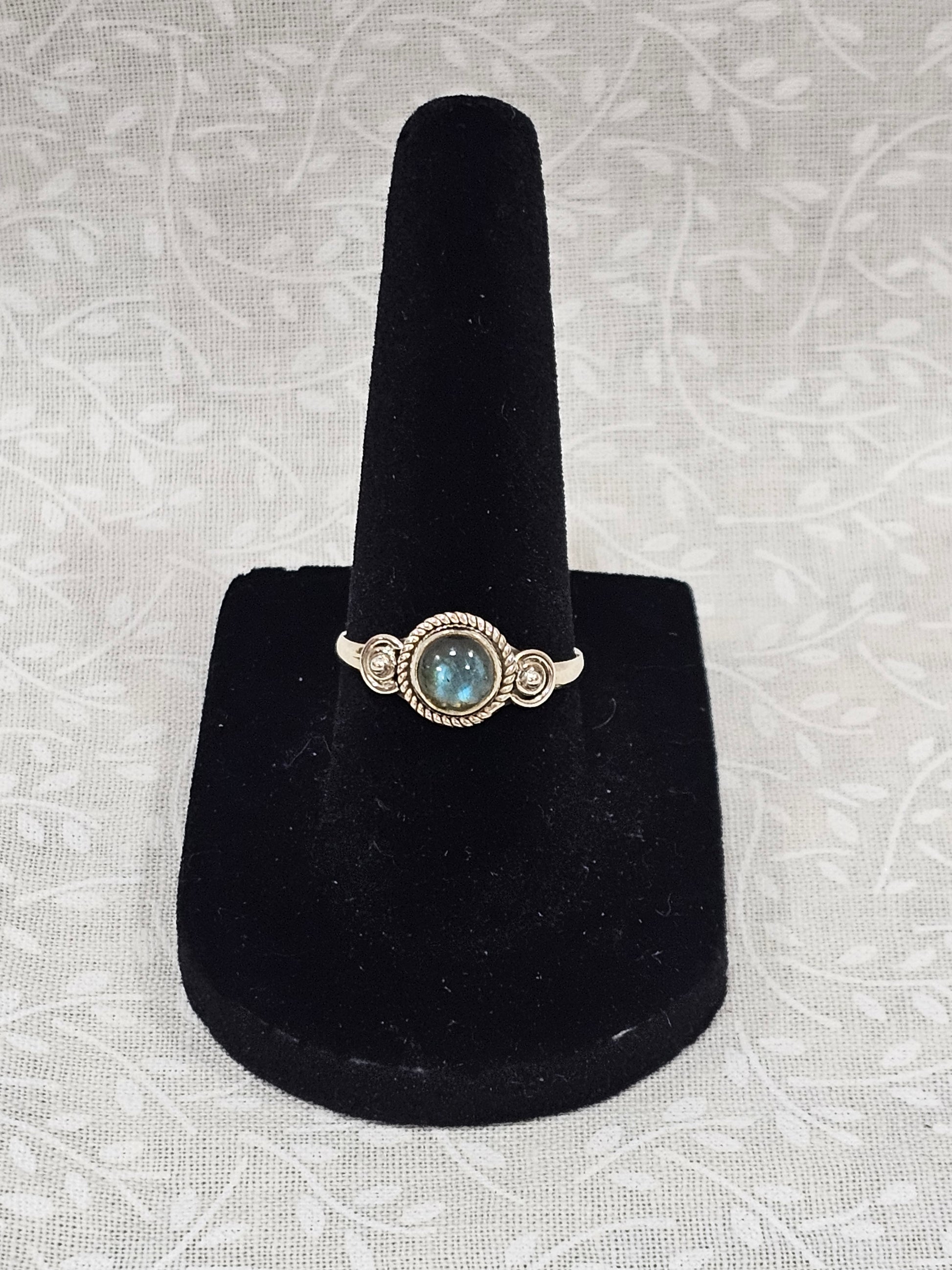Sterling Silver Labradorite Gemstone Ring 7