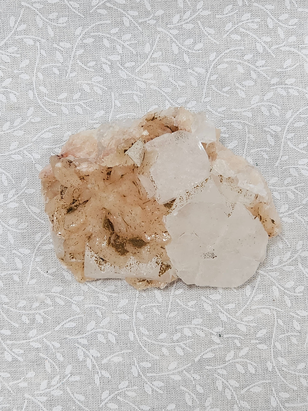 Stillbite with Apophyllite Raw Crystal Cluster