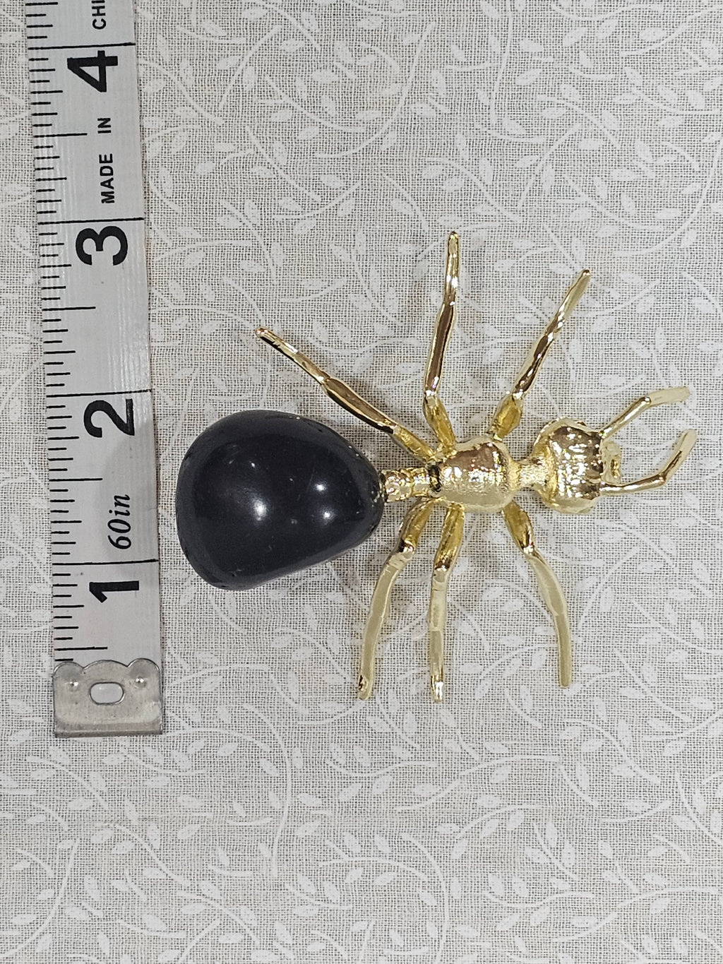 Black Obsidian Crystal Spider 3 Inch
