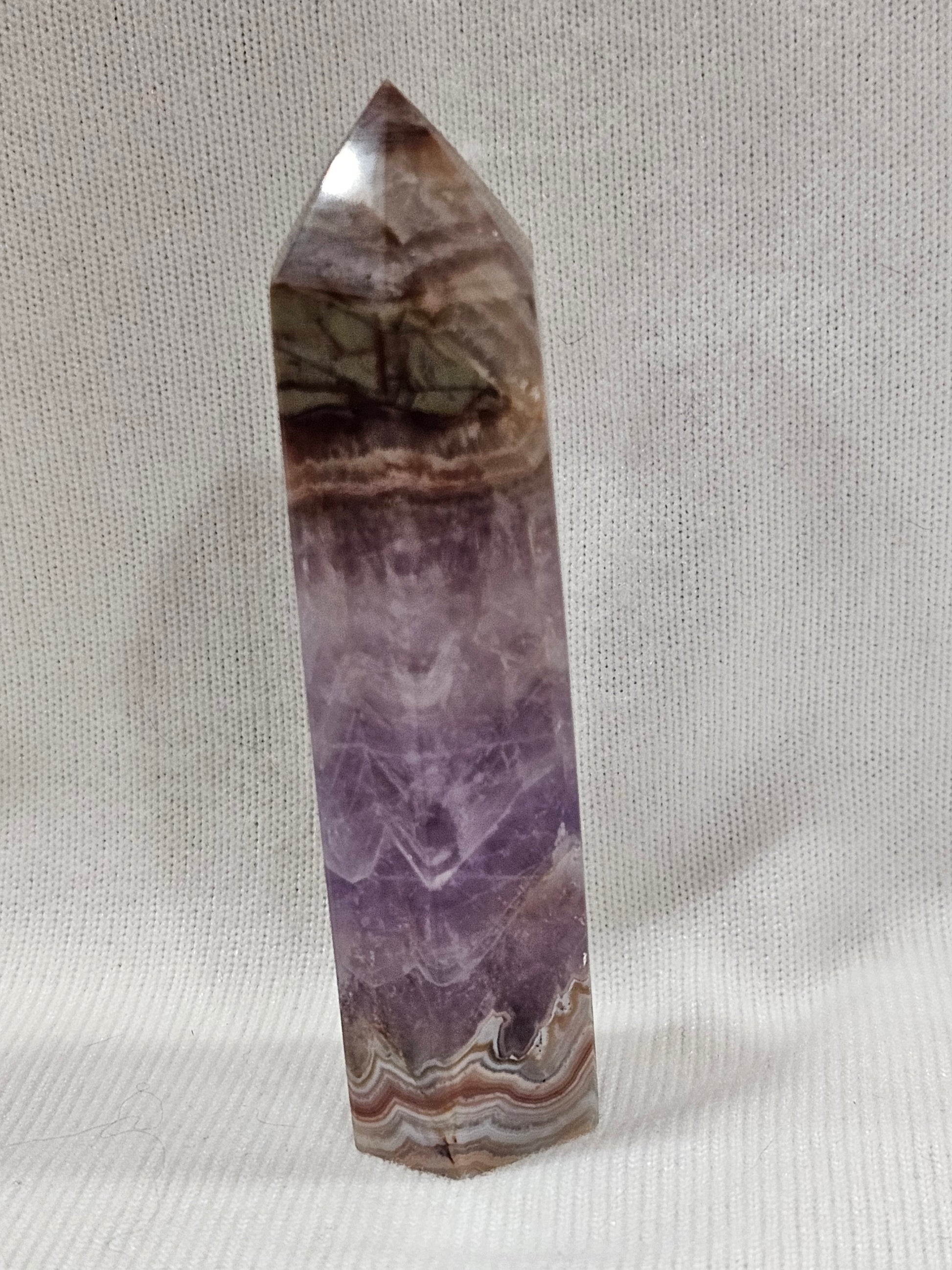 Amethyst & Crazy Lace Agate Crystal Tower