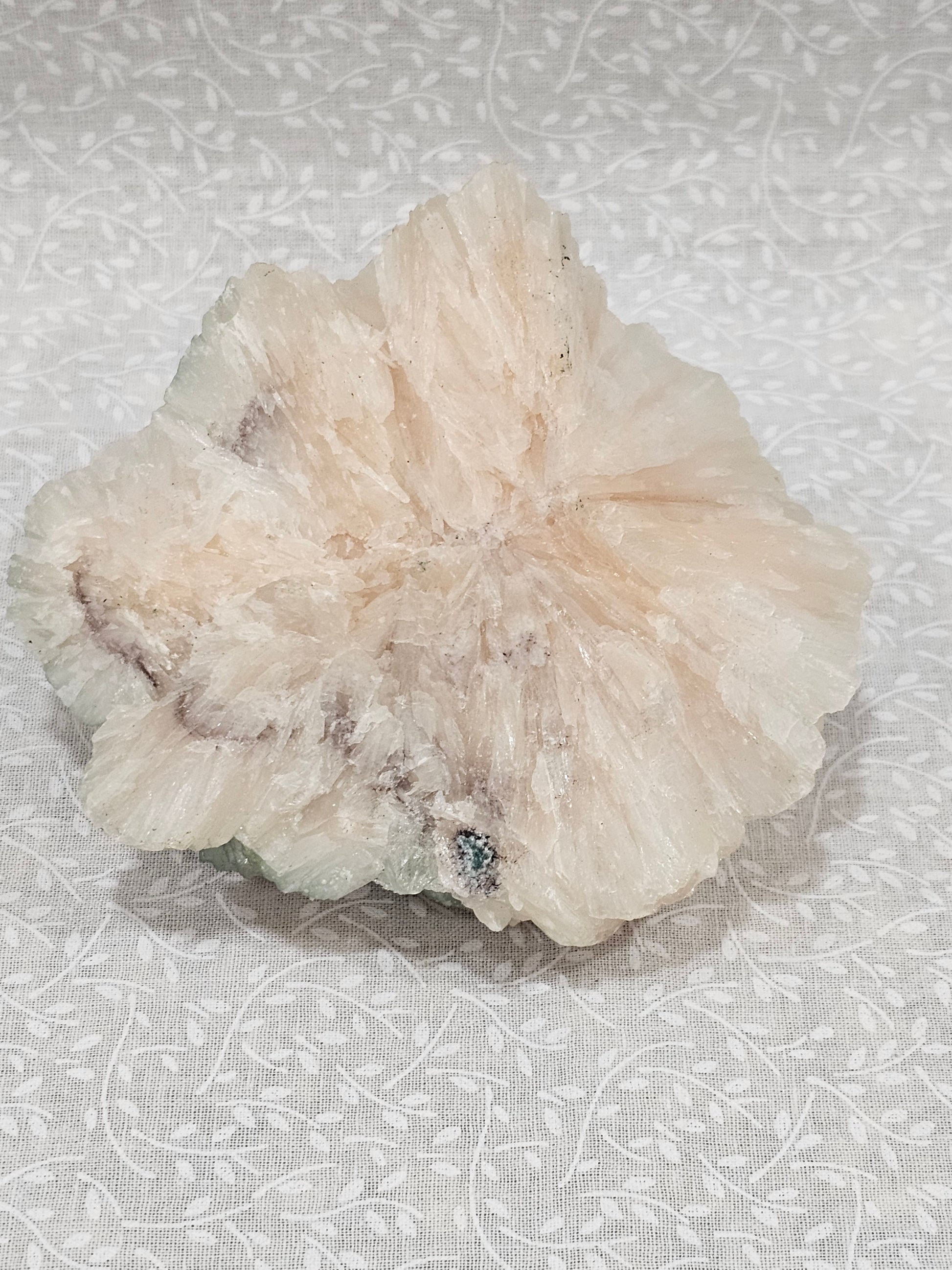 Stillbite with Green Apophyllite Raw Crystal Cluster