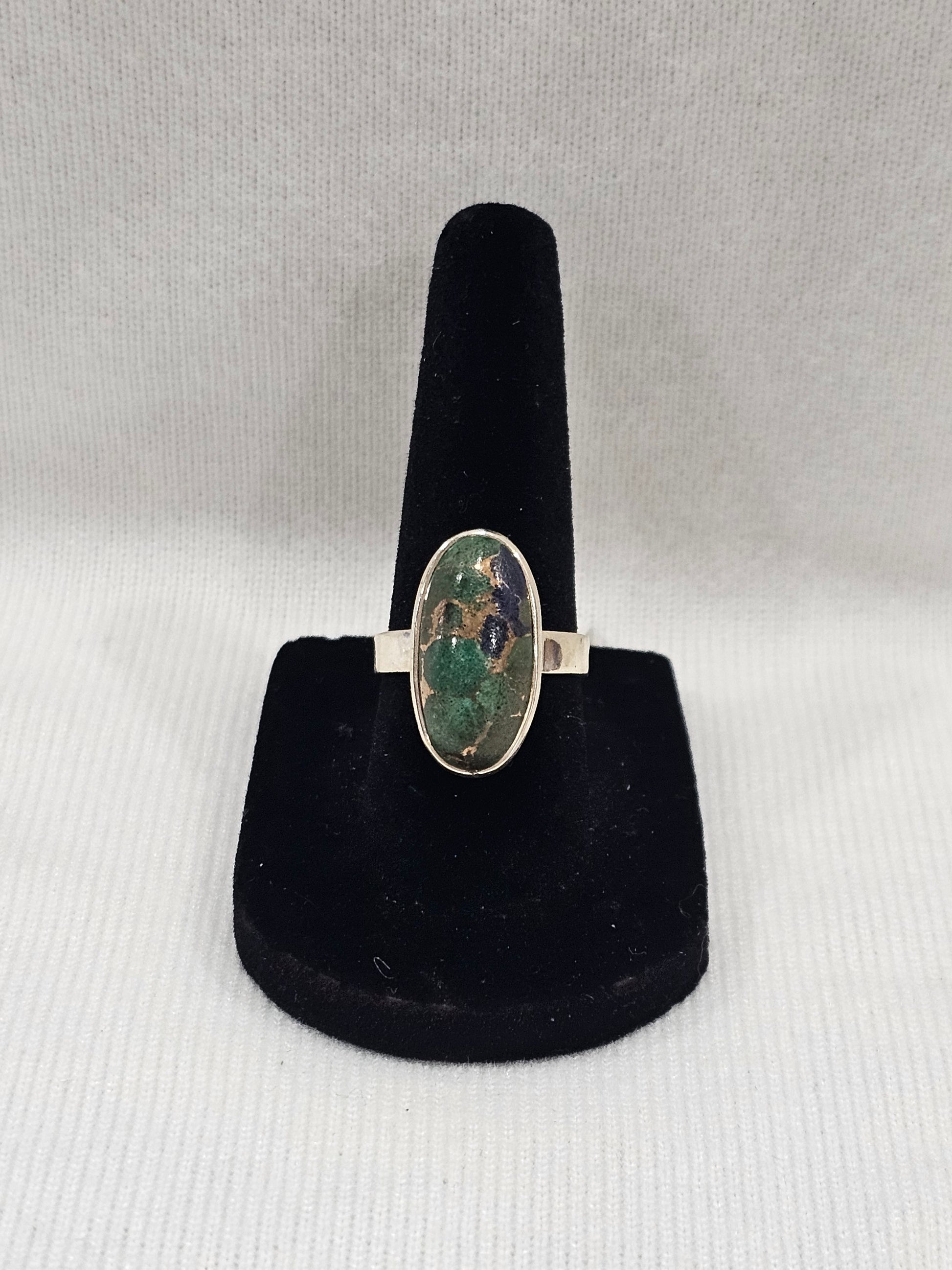 Azurite Gemstone Sterling Silver Ring 7