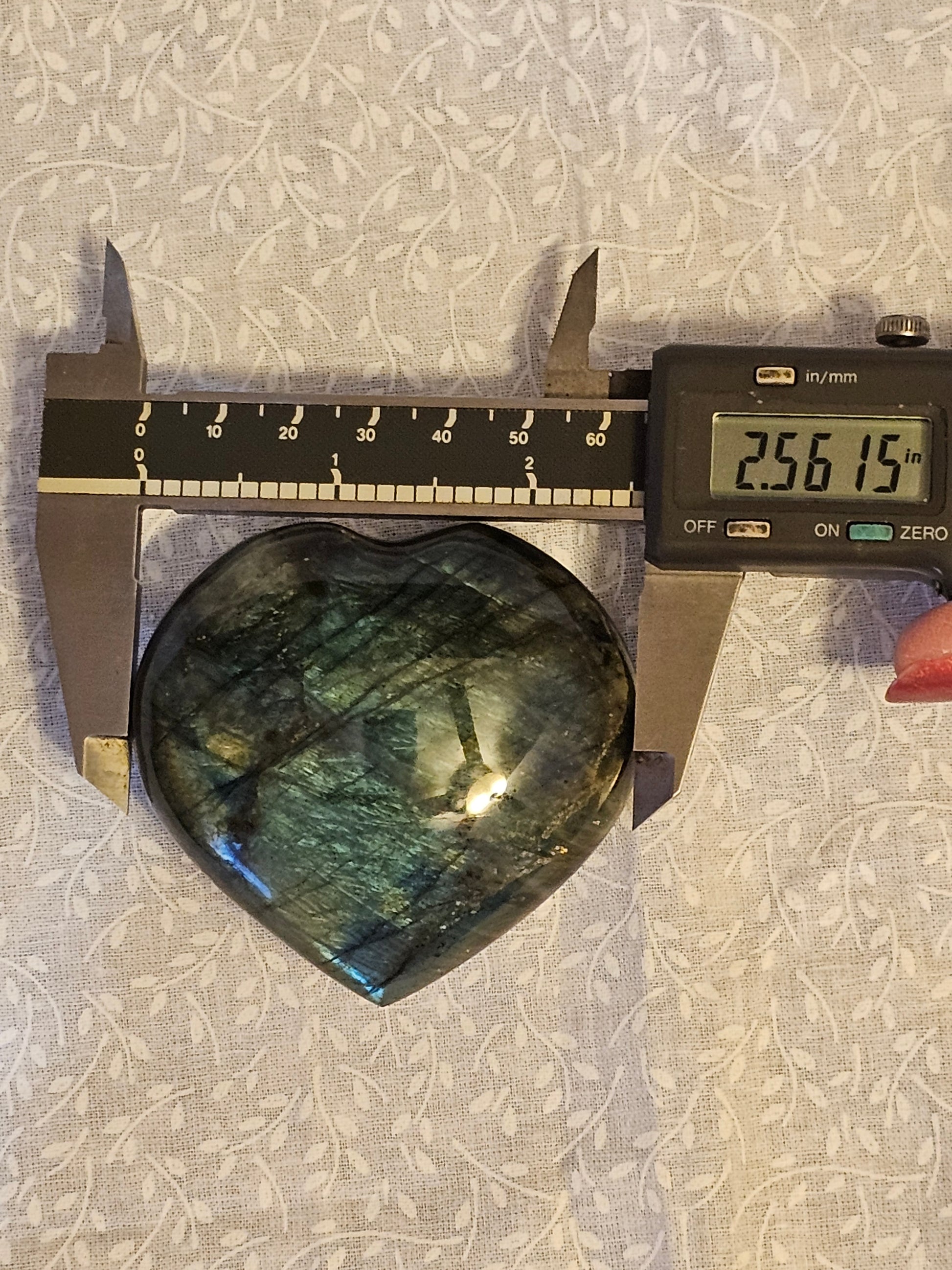 Labradorite Crystal Heart - Natural Stone with Flash