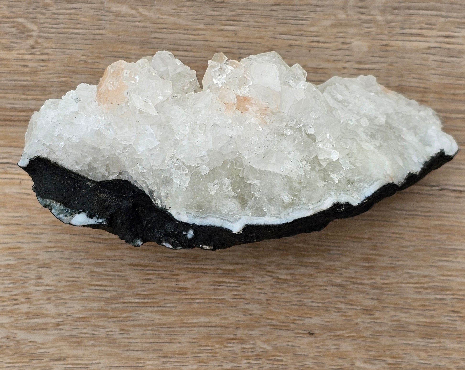 Apophyllite with Stillbite Raw Crystal Cluster