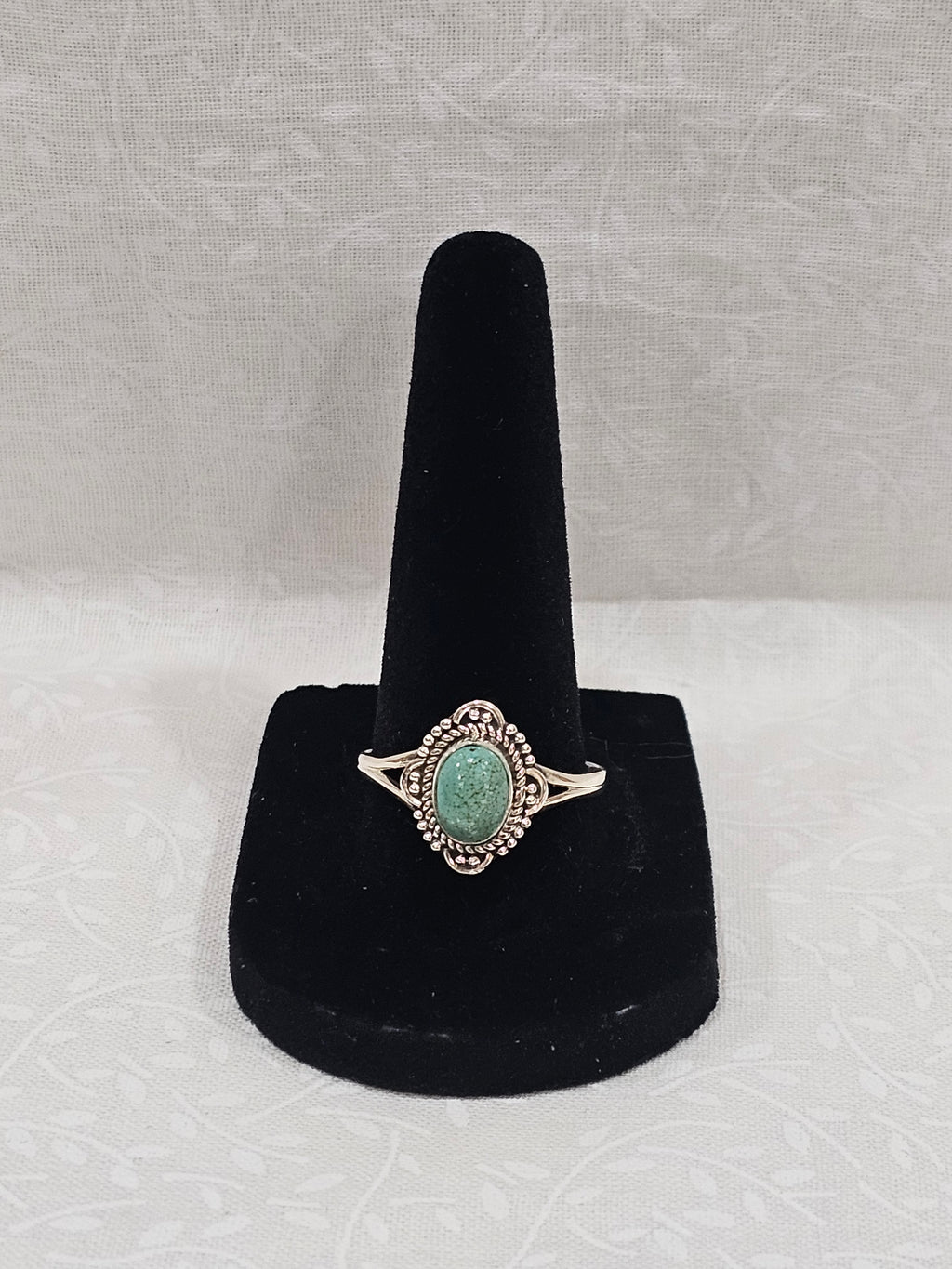 Sterling Silver Turquoise Gemstone Ring 10.5