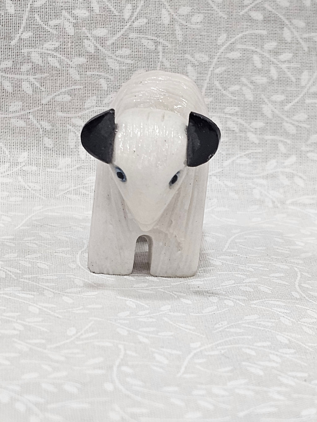 White Onyx Buffalo Crystal Figure 2.25 Inch