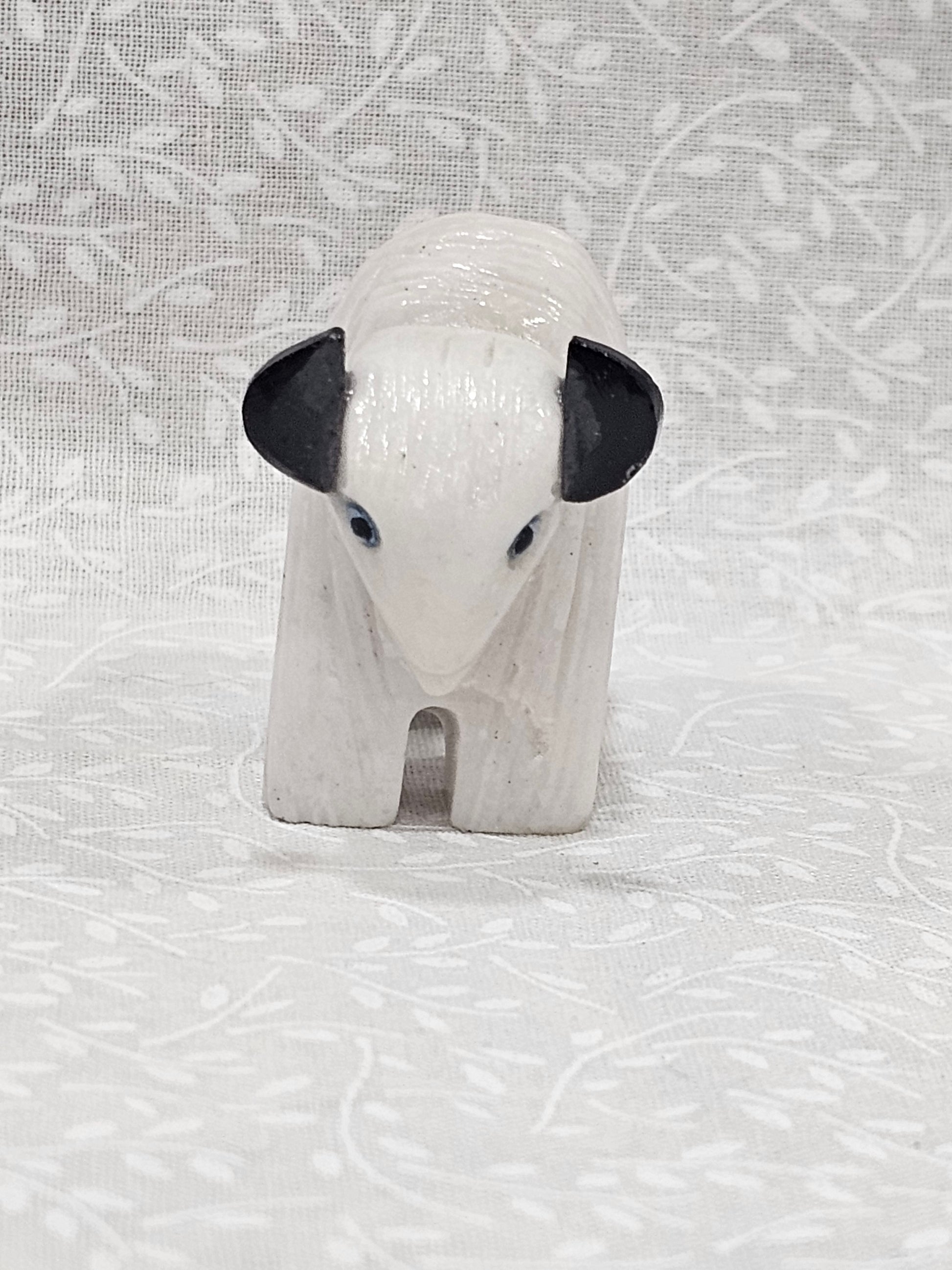 White Onyx Buffalo Crystal Figure 2.25 Inch