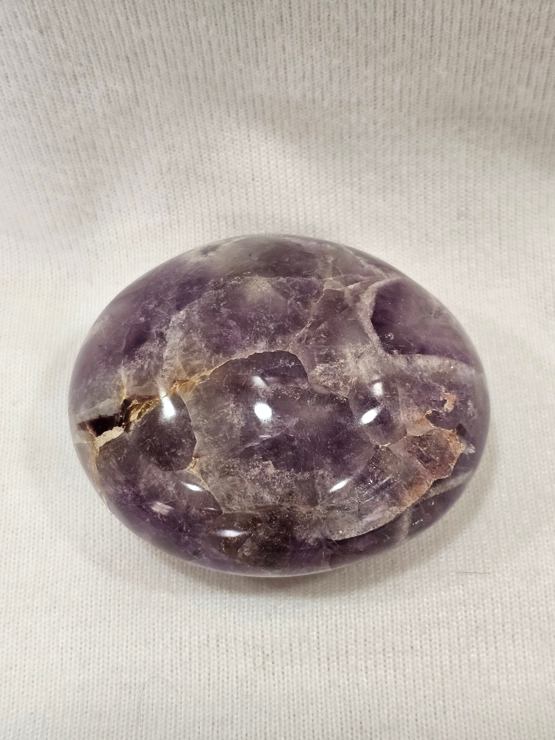 Amethyst Crystal Palm Stone
