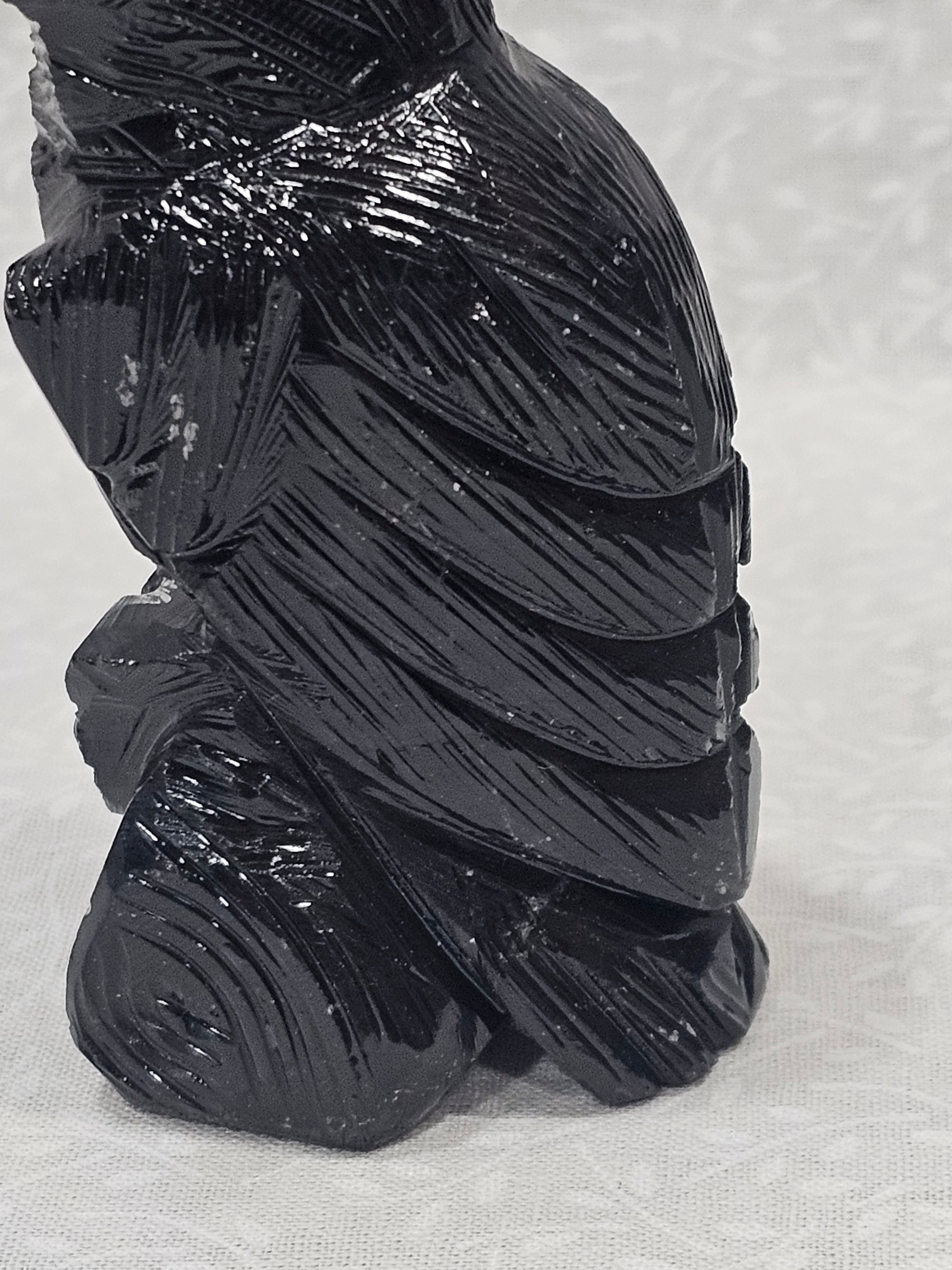 Black Onyx Crystal Raven