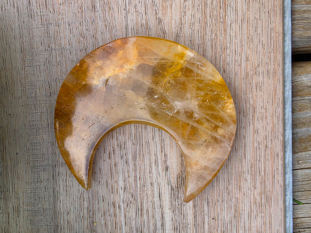Golden Healer Crescent Moon on Stand