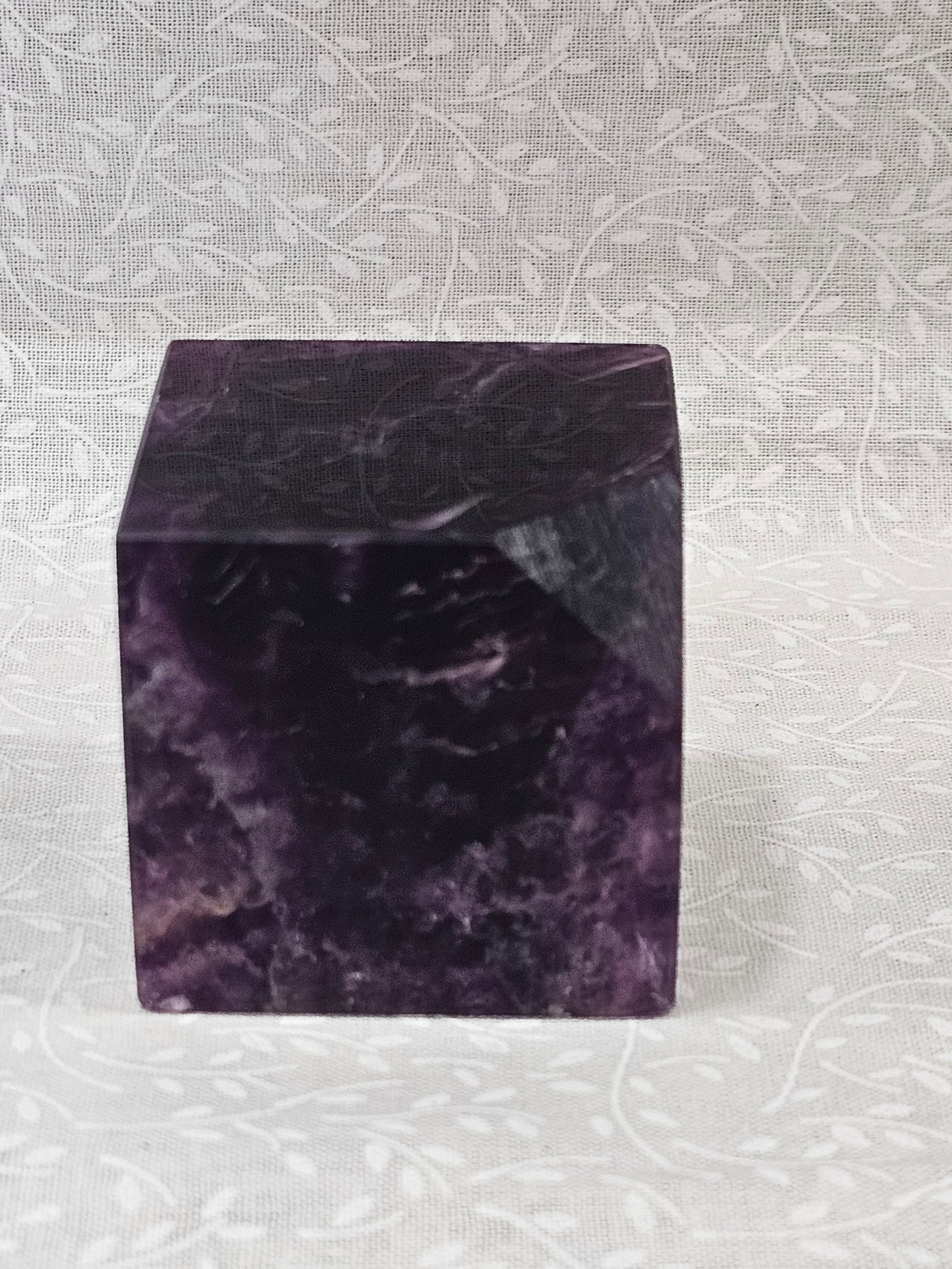 Purple Fluorite Crystal Cube