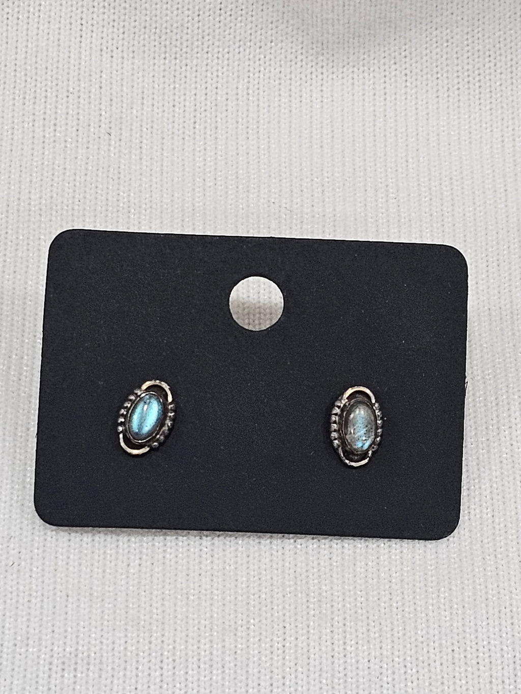 Labradorite Earrings - Natural Gemstone Sterling Silver