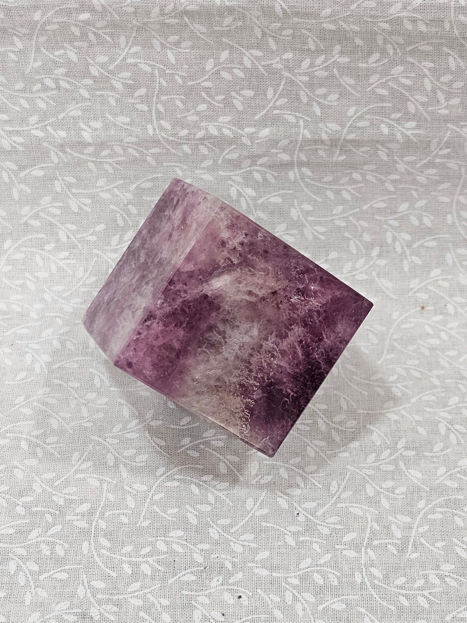 Purple Fluorite Crystal Cube