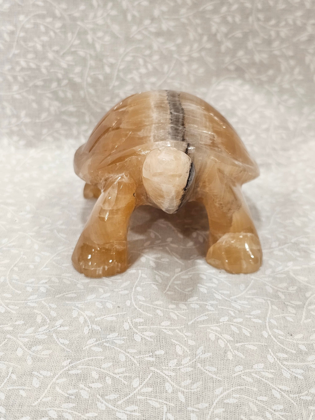 Honey Calcite Crystal Turtle 5 Inch