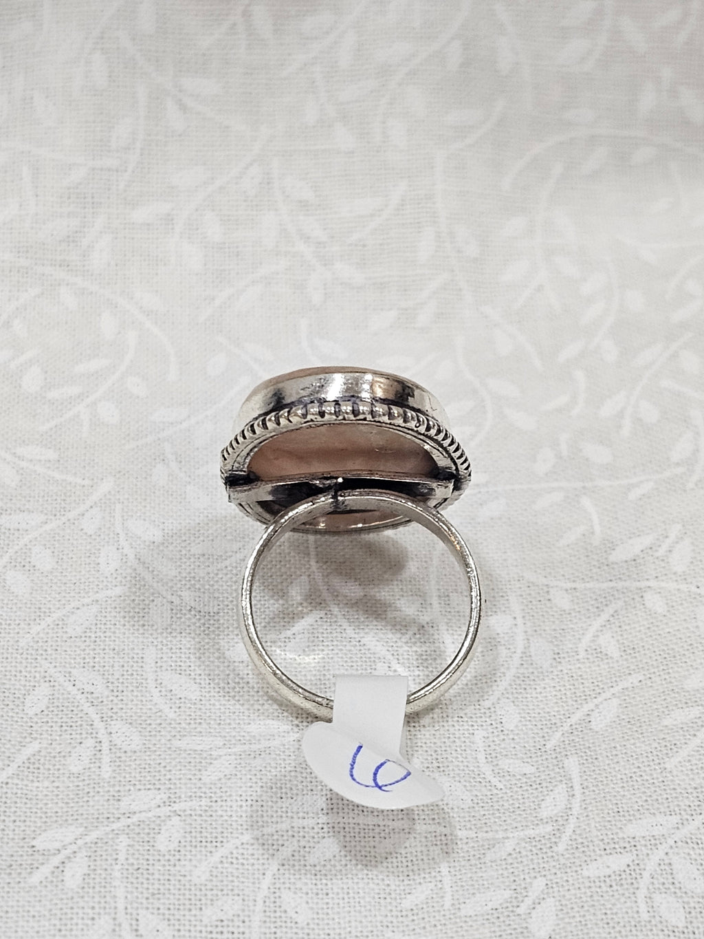Sterling Silver Pink Quartz Gemstone Ring 6