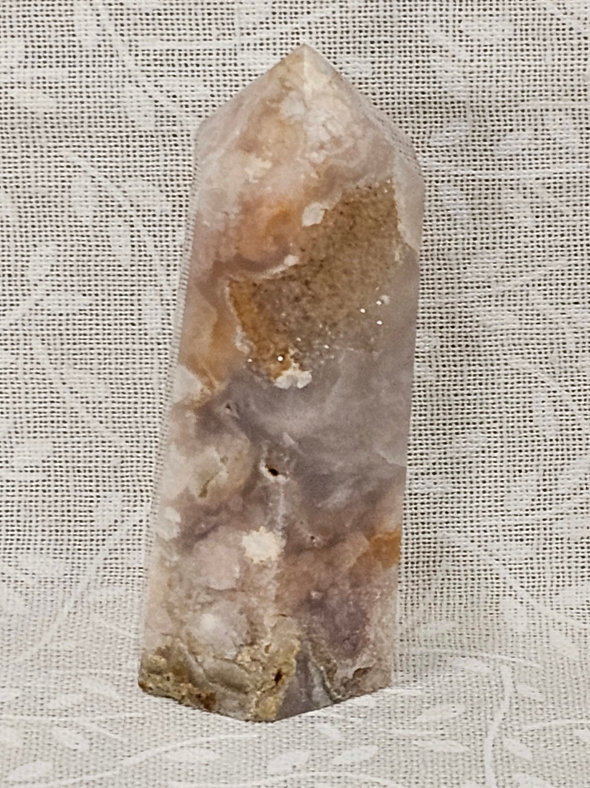 Flower Agate Crystal Tower