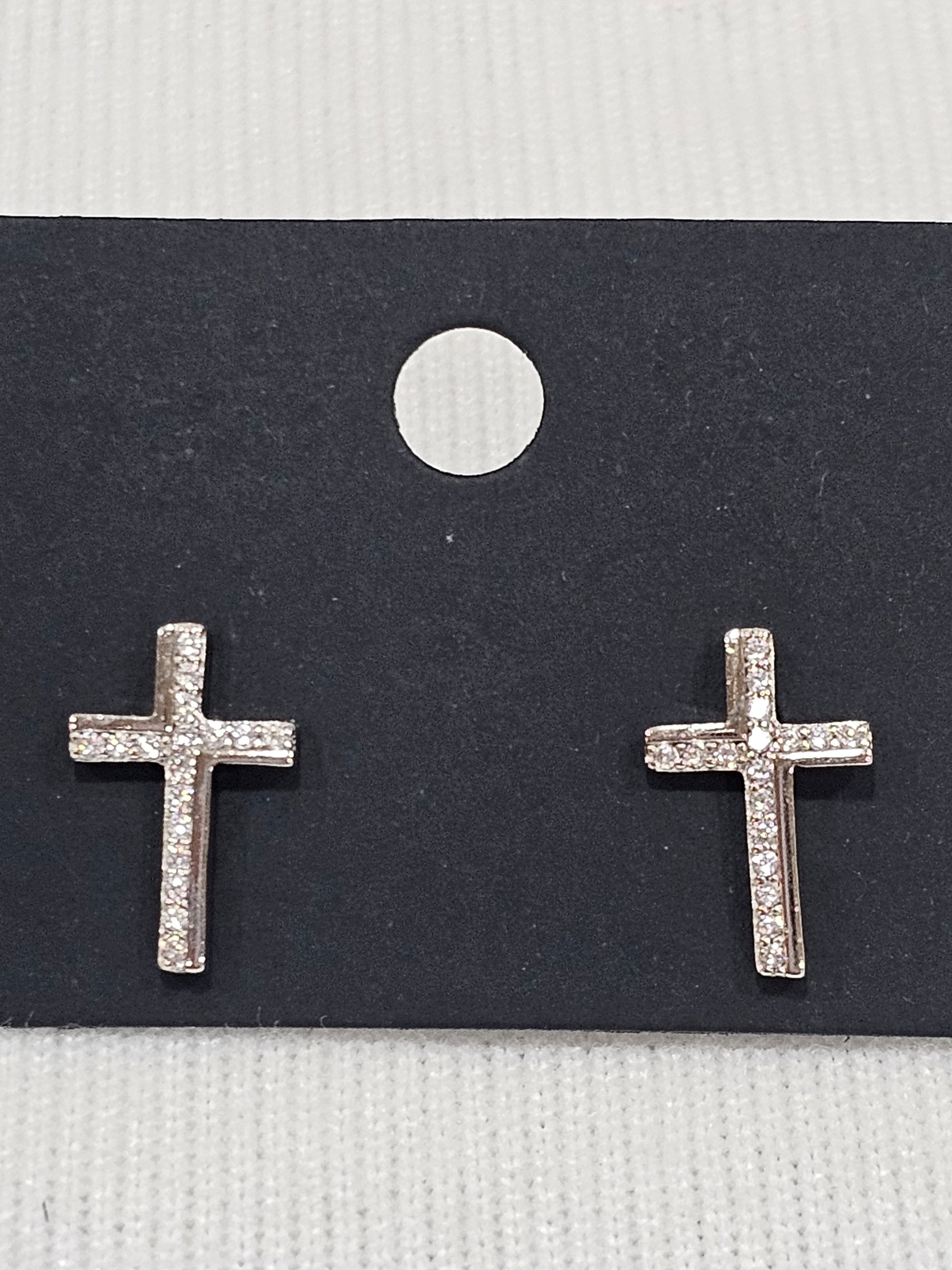 Cross Quartz Sterling Silver Earrings - Natural Gemstone