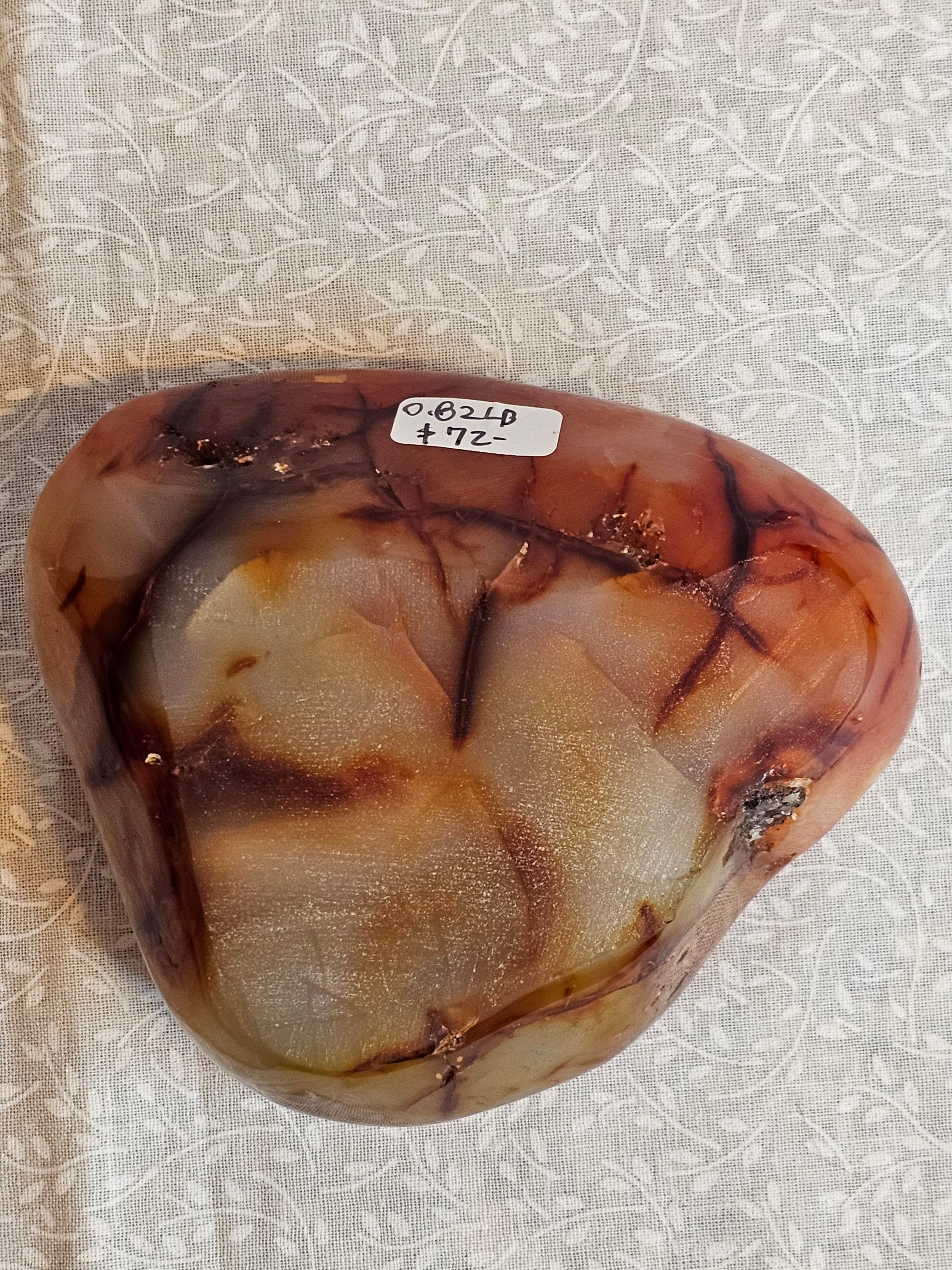 Carnelian Crystal Bowl - 3.75 Inch Natural Stone Bowl with Druzys