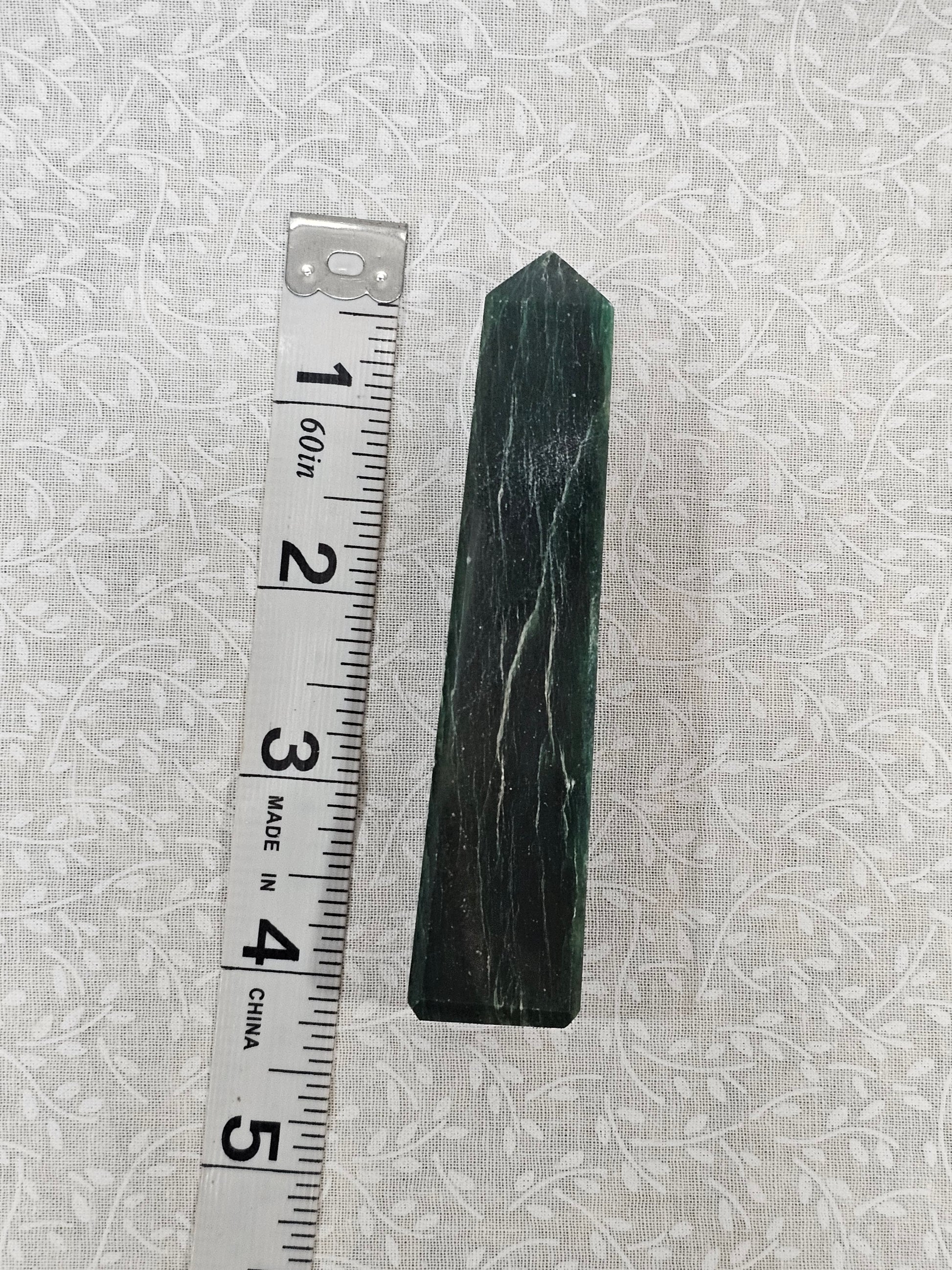 Moss Agate Crystal Tower