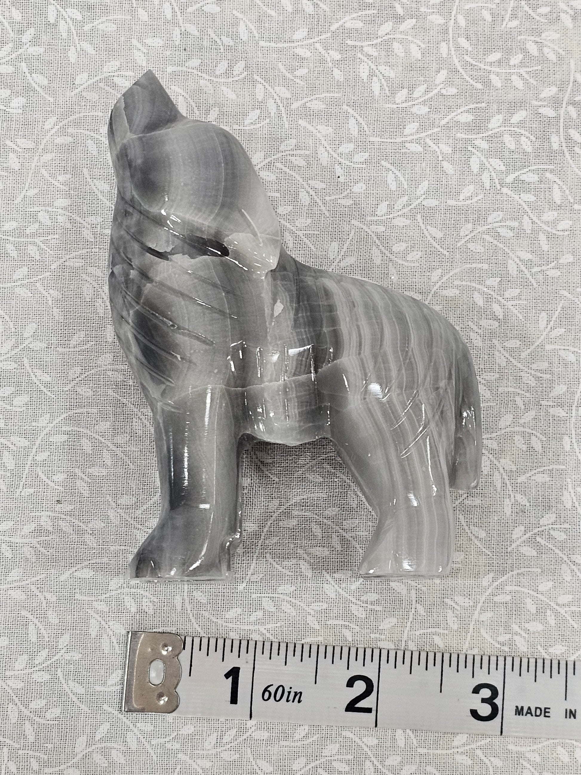 Banded Agate Crystal Wolf
