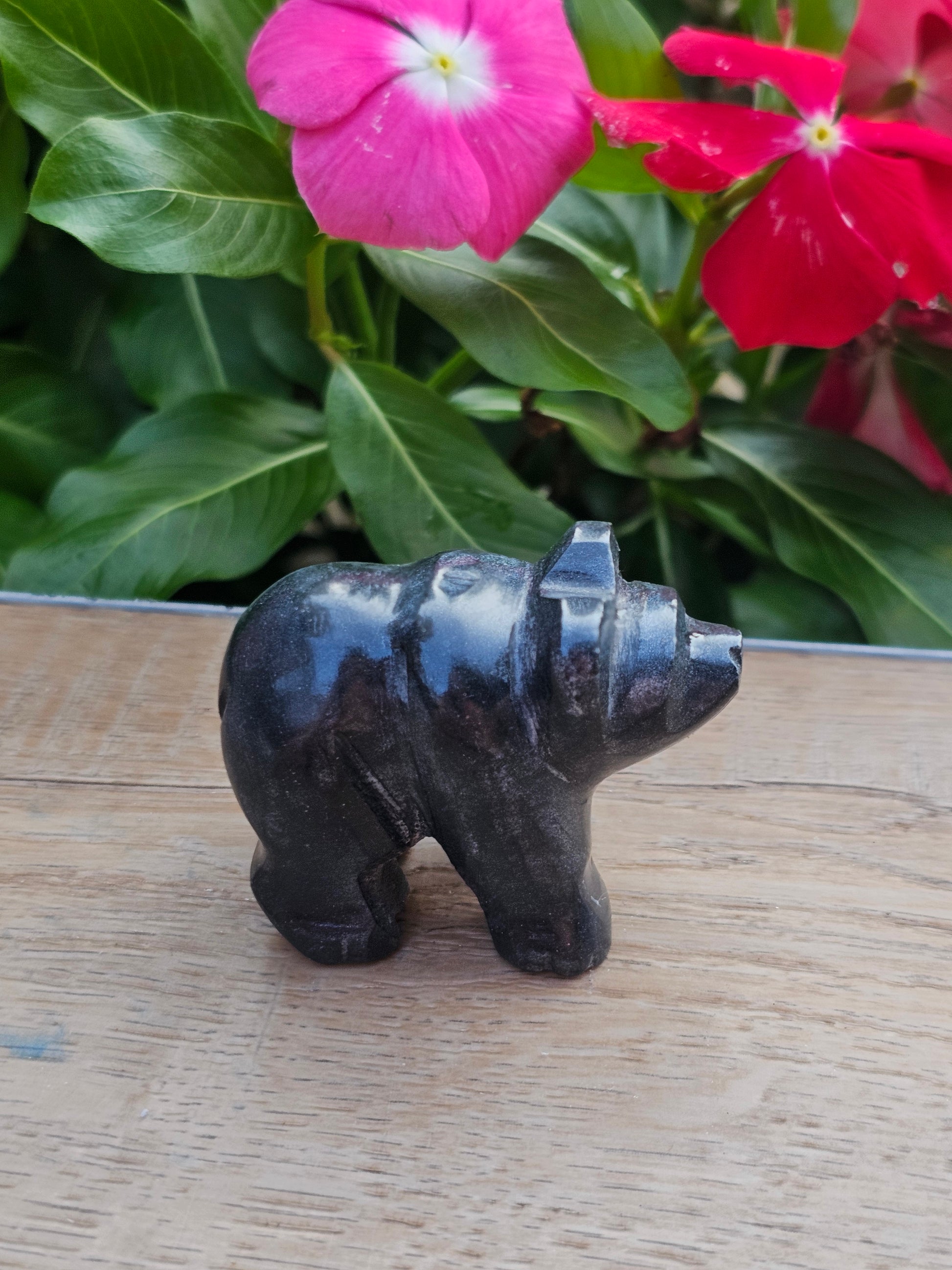 Black Obsidian Crystal Bear