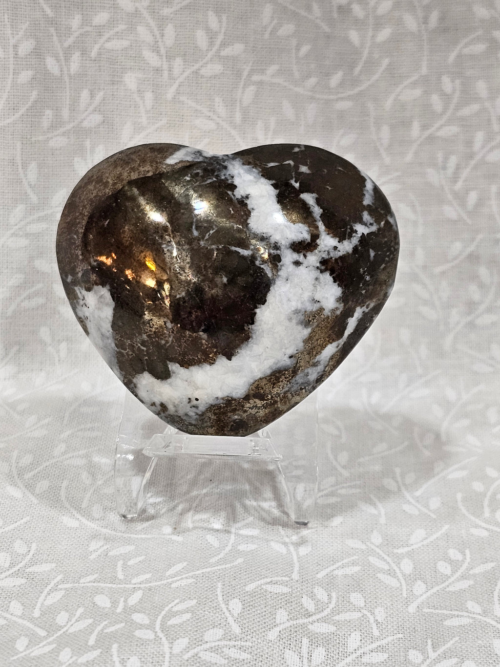 Pyrite Crystal Heart