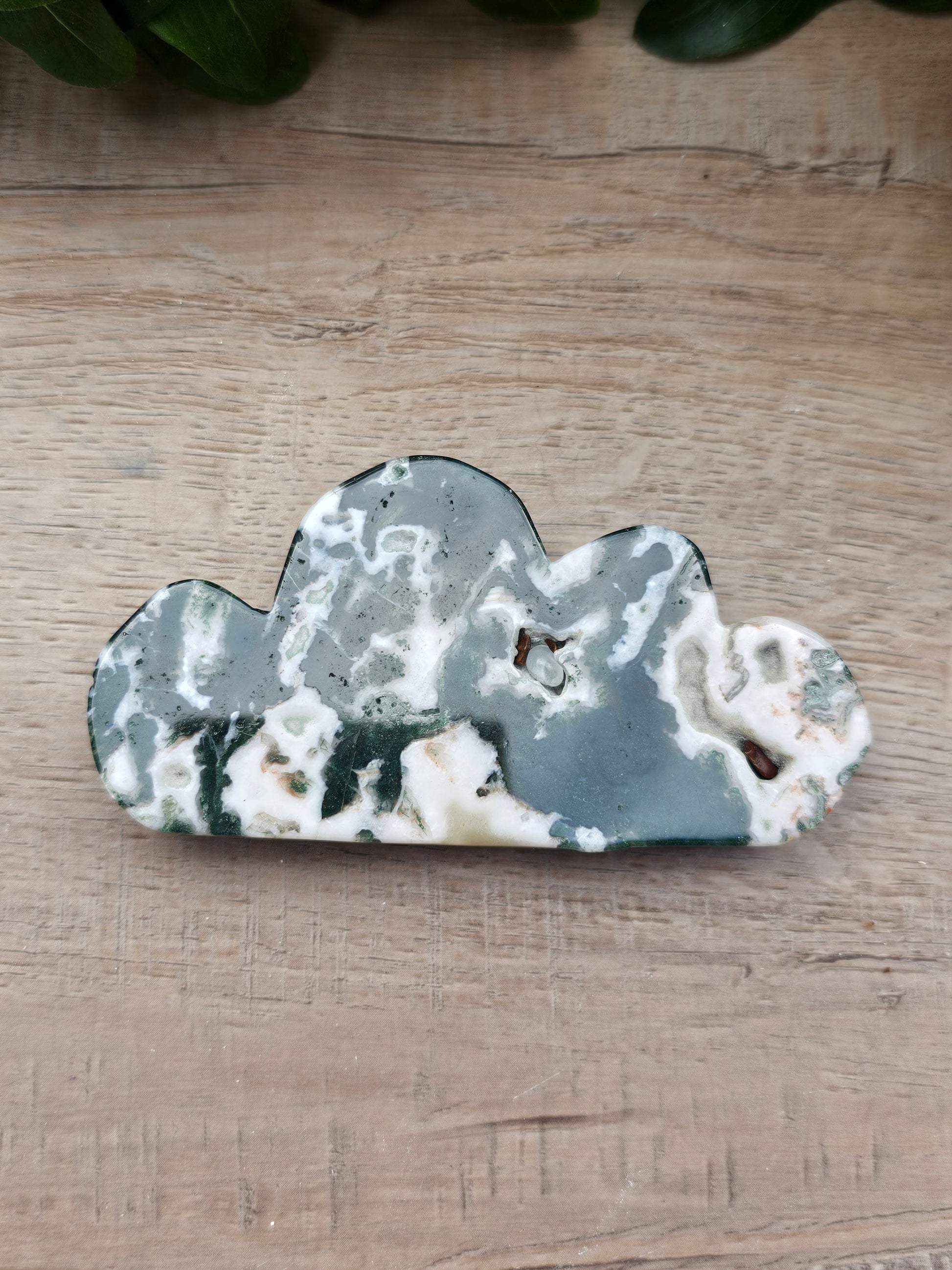 Moss Agate Crystal Cloud - Natural Healing Stone