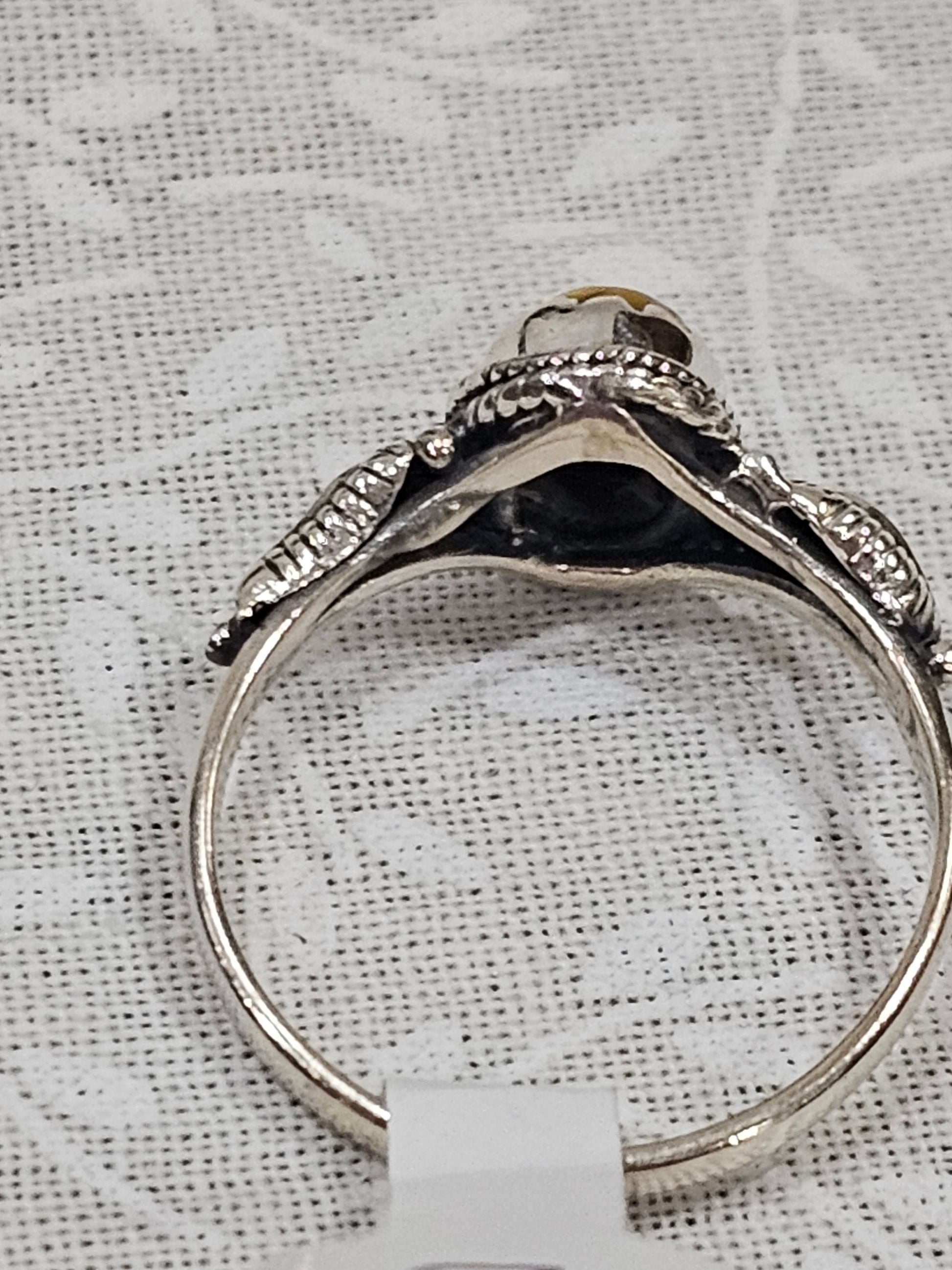 Sterling Silver Citrine Gemstone Ring 7