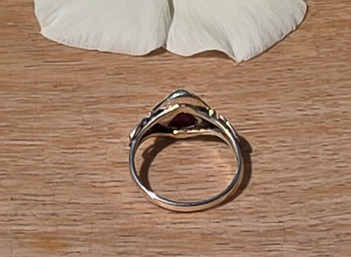 Sterling Silver Ruby Ring – Size 4.5