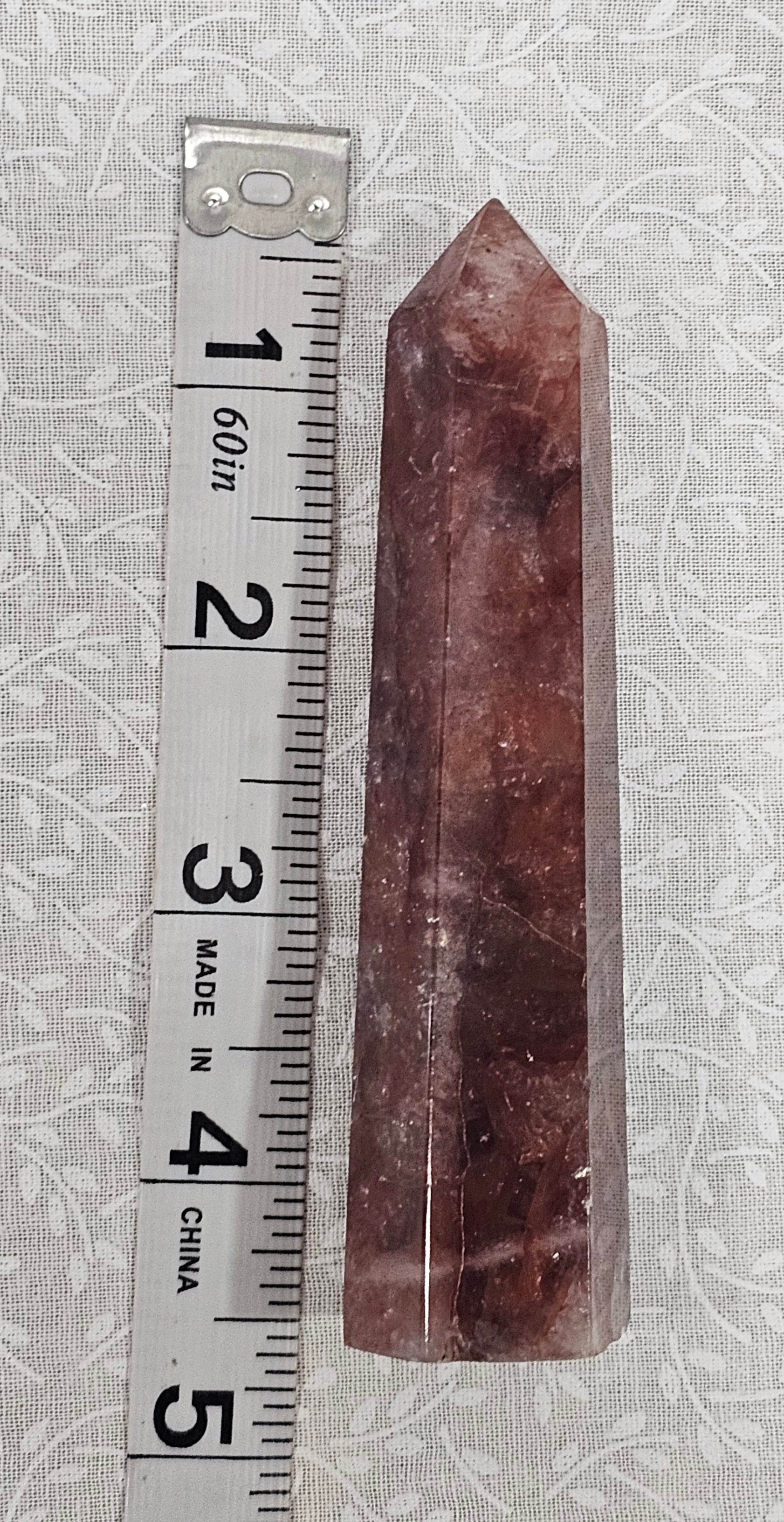 Fire Quartz Crystal Tower