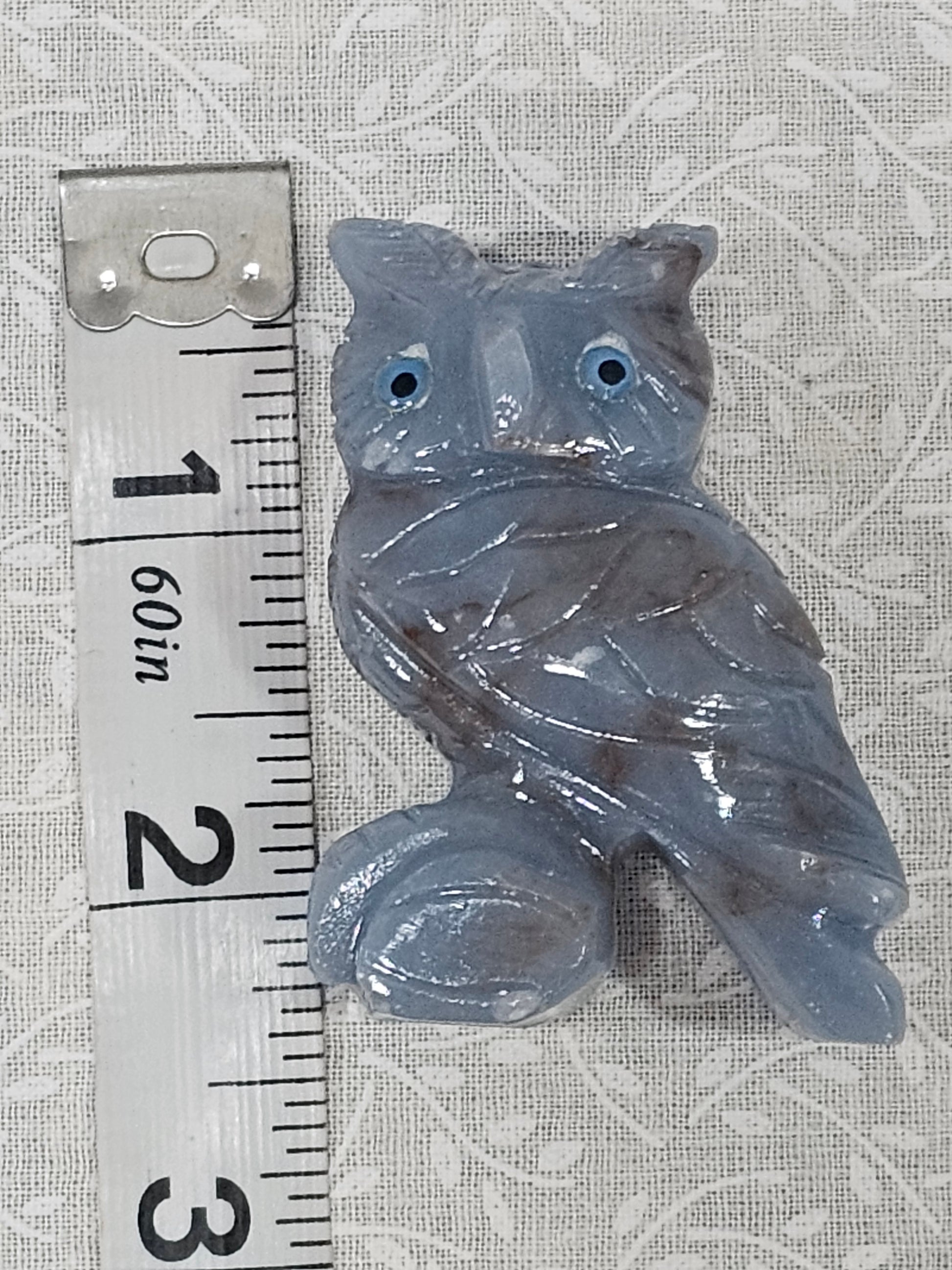 Angelite Crystal Owl