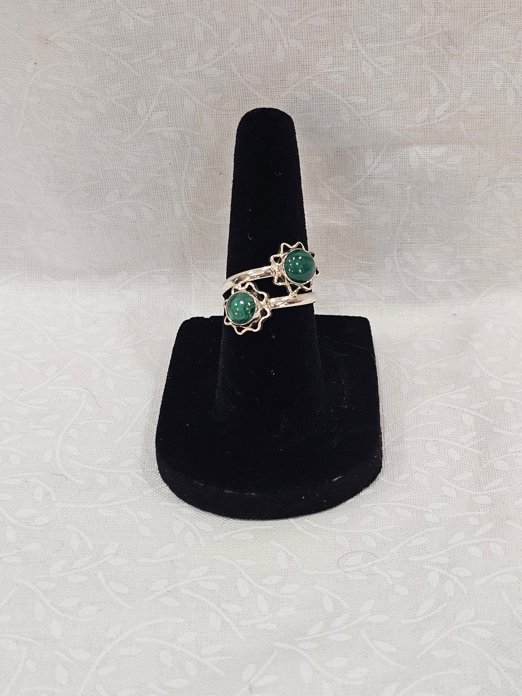 Sterling Silver Malachite Gemstone Ring 5