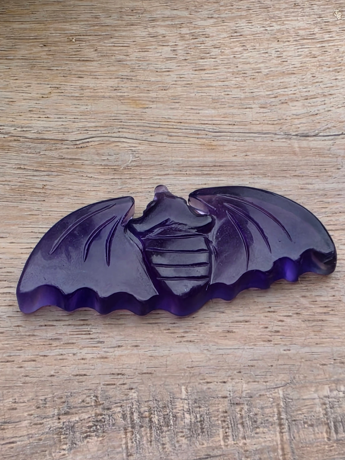 Purple Fluorite Crystal Bat