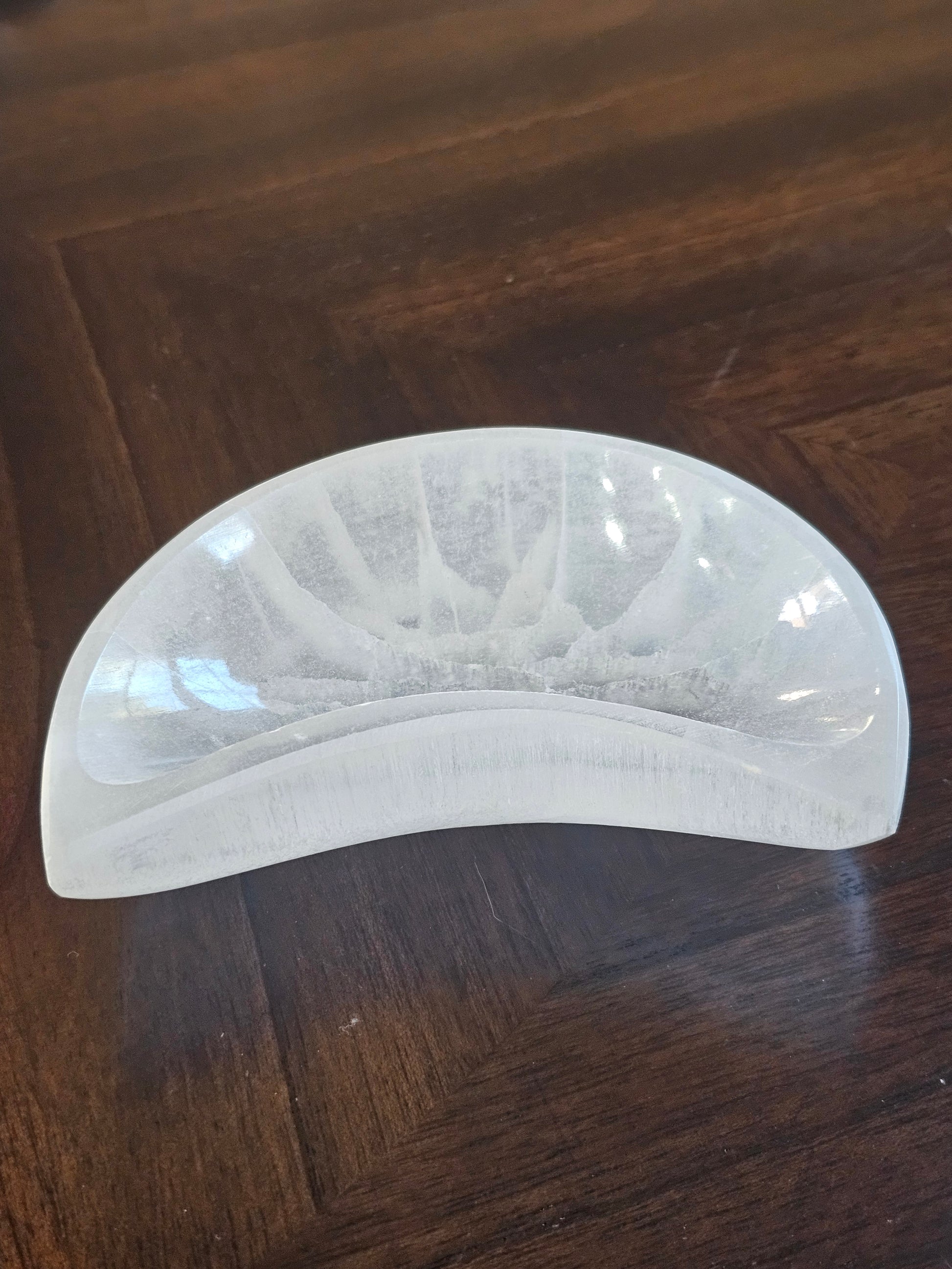 Selenite Crystal Moon Bowl