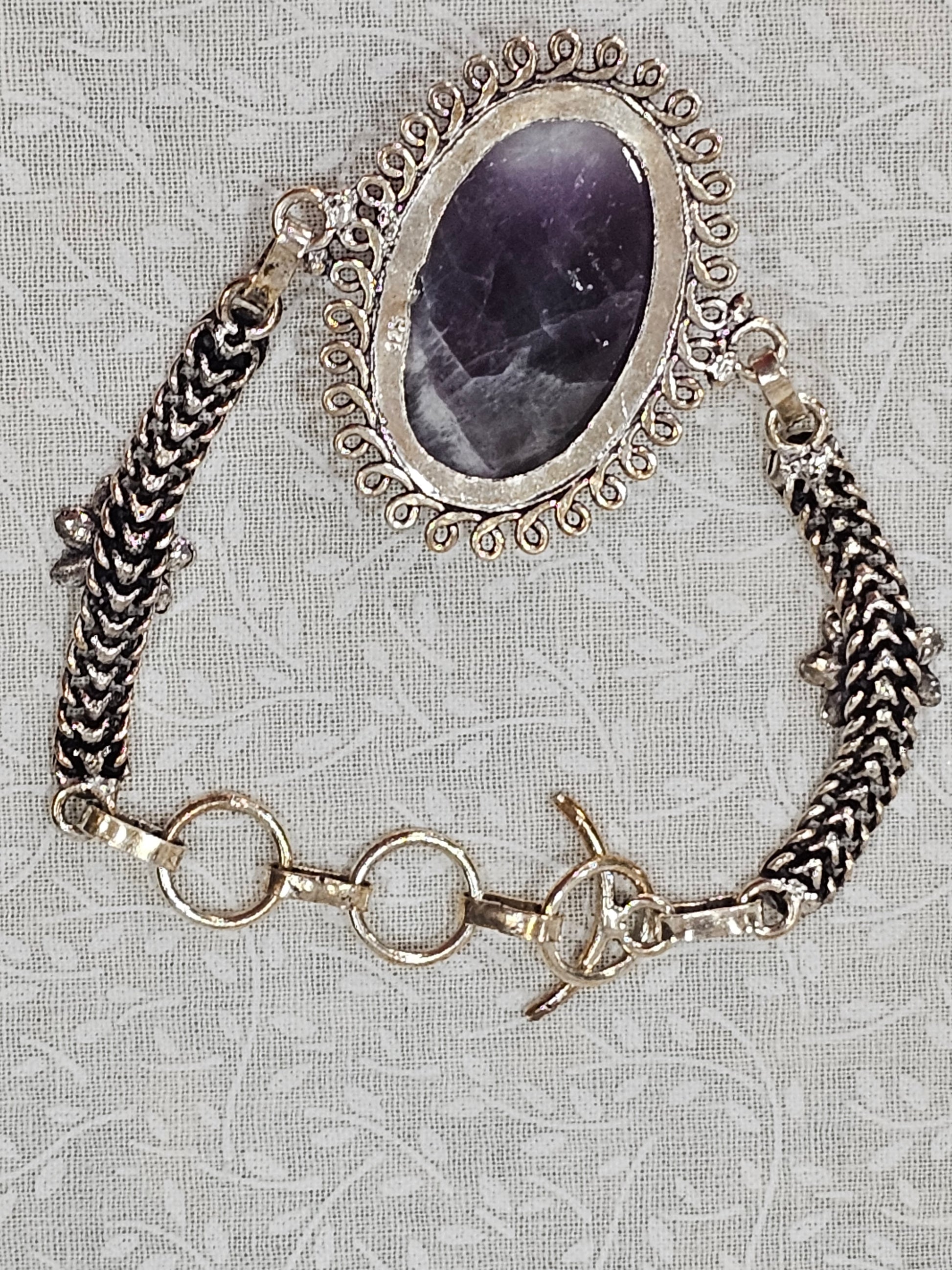 Sterling Silver Amethyst Gemstone Bracelet
