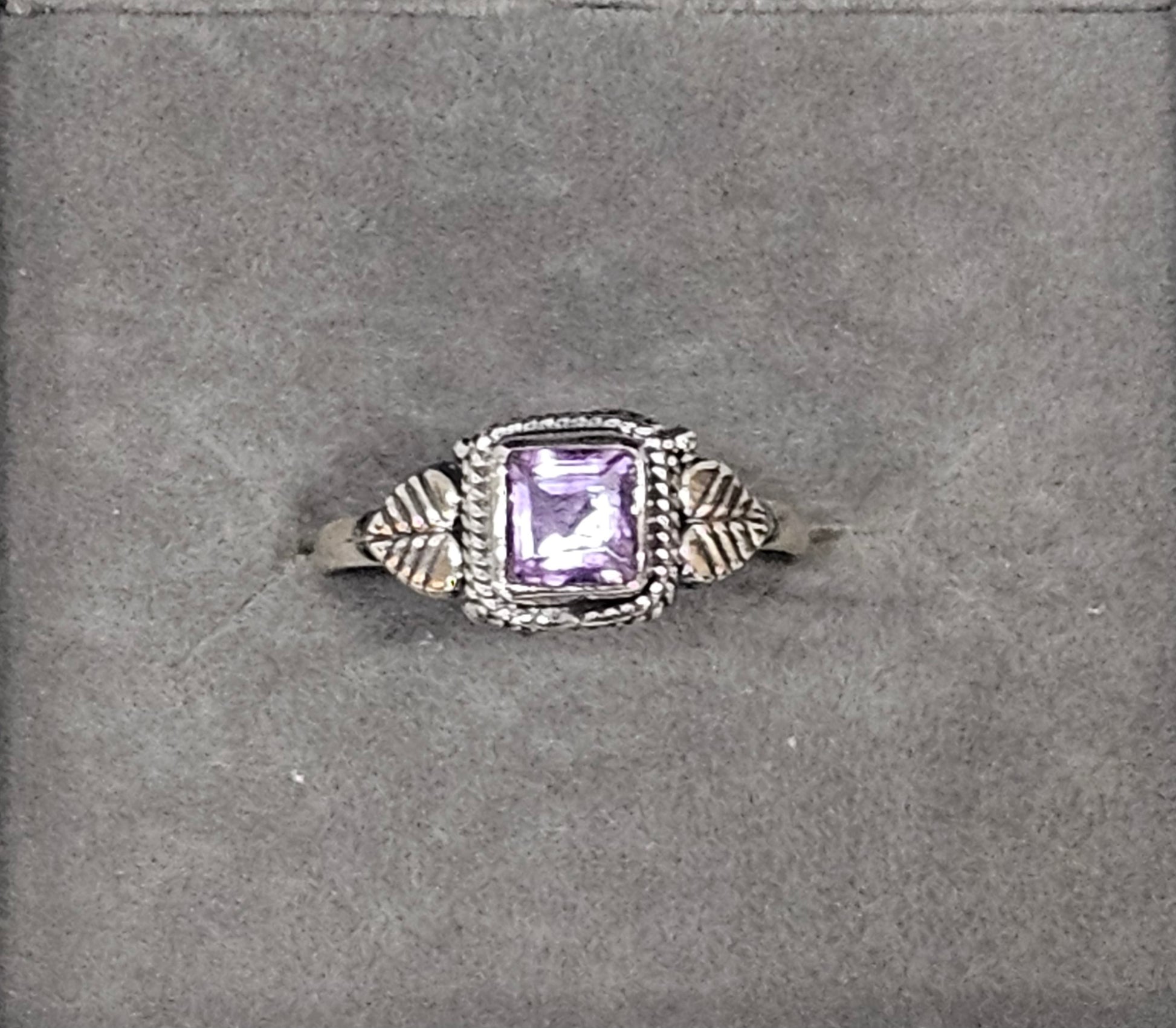 Sterling Silver Amethyst Gemstone Ring 6