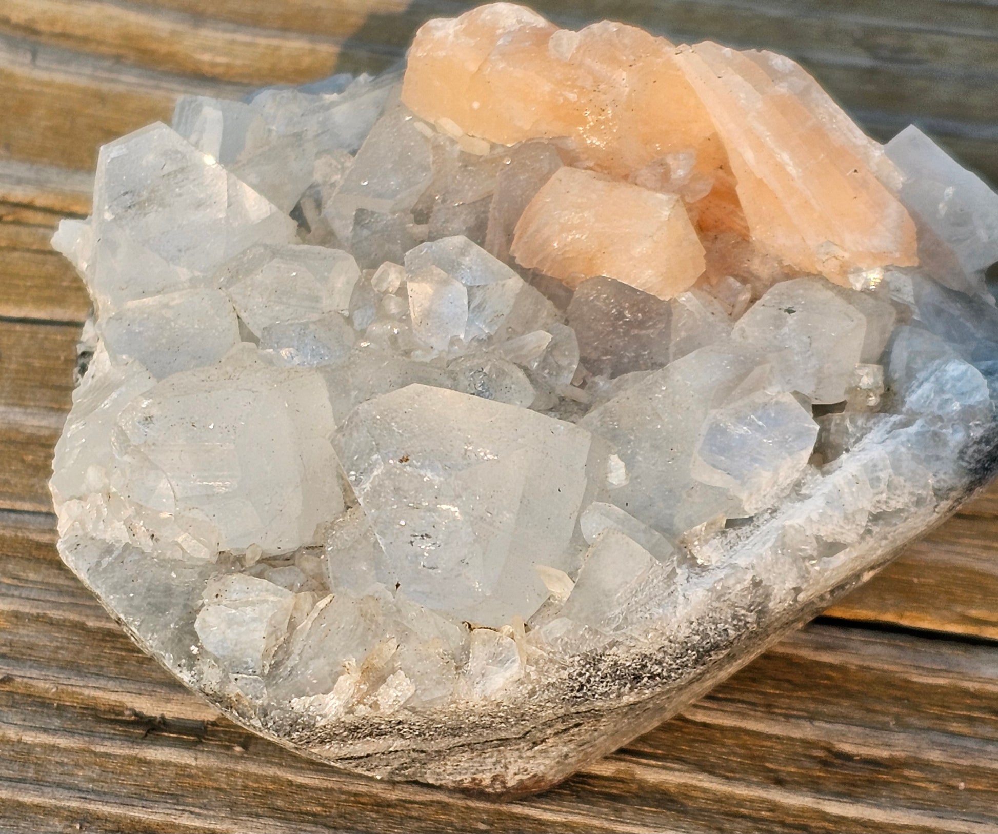 Apophyllite with Stillbite Raw Crystal
