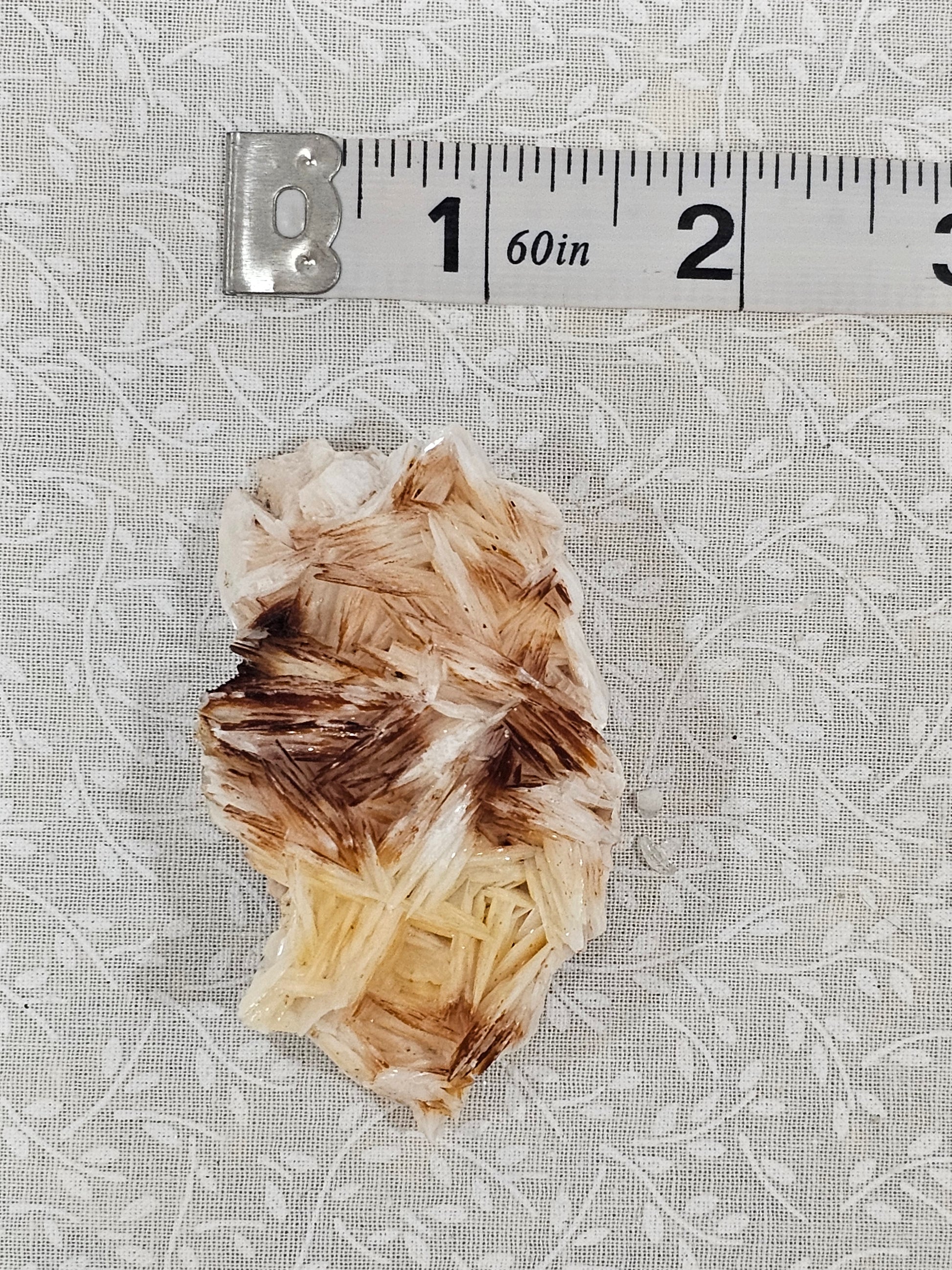 Vanadinite on Barite Raw Crystal Cluster