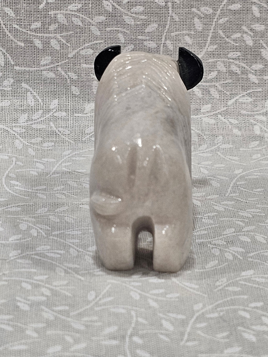 White Onyx Buffalo Crystal Figure 2.25 Inch