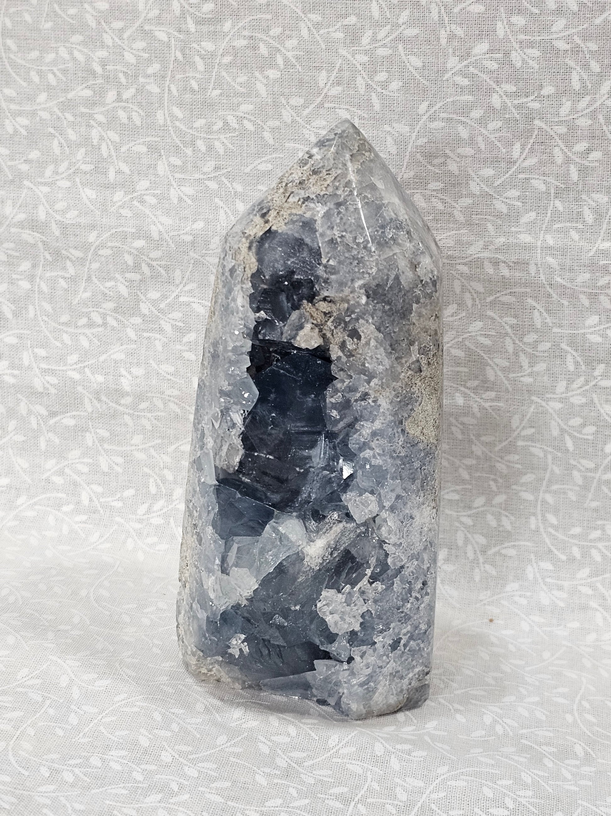 Celestite Raw Crystal Cluster Tower