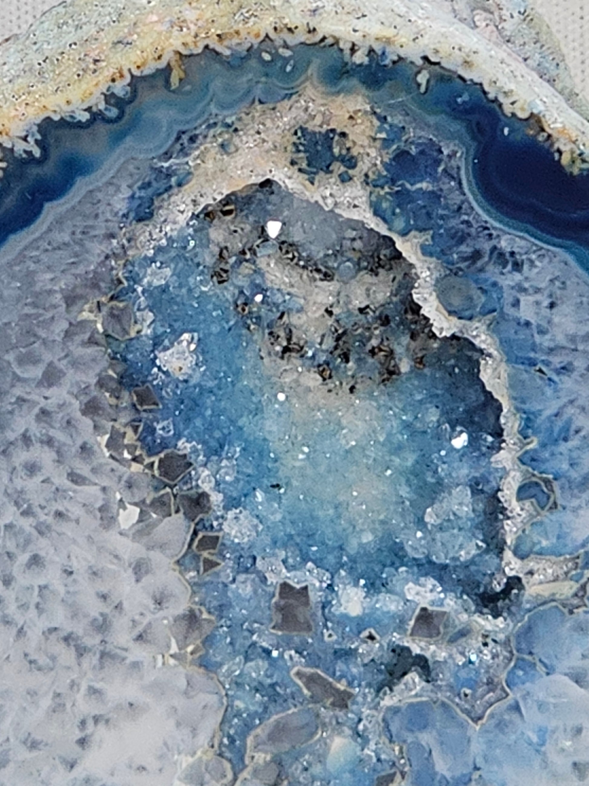 Blue Agate Crystal Free Form  Brazil