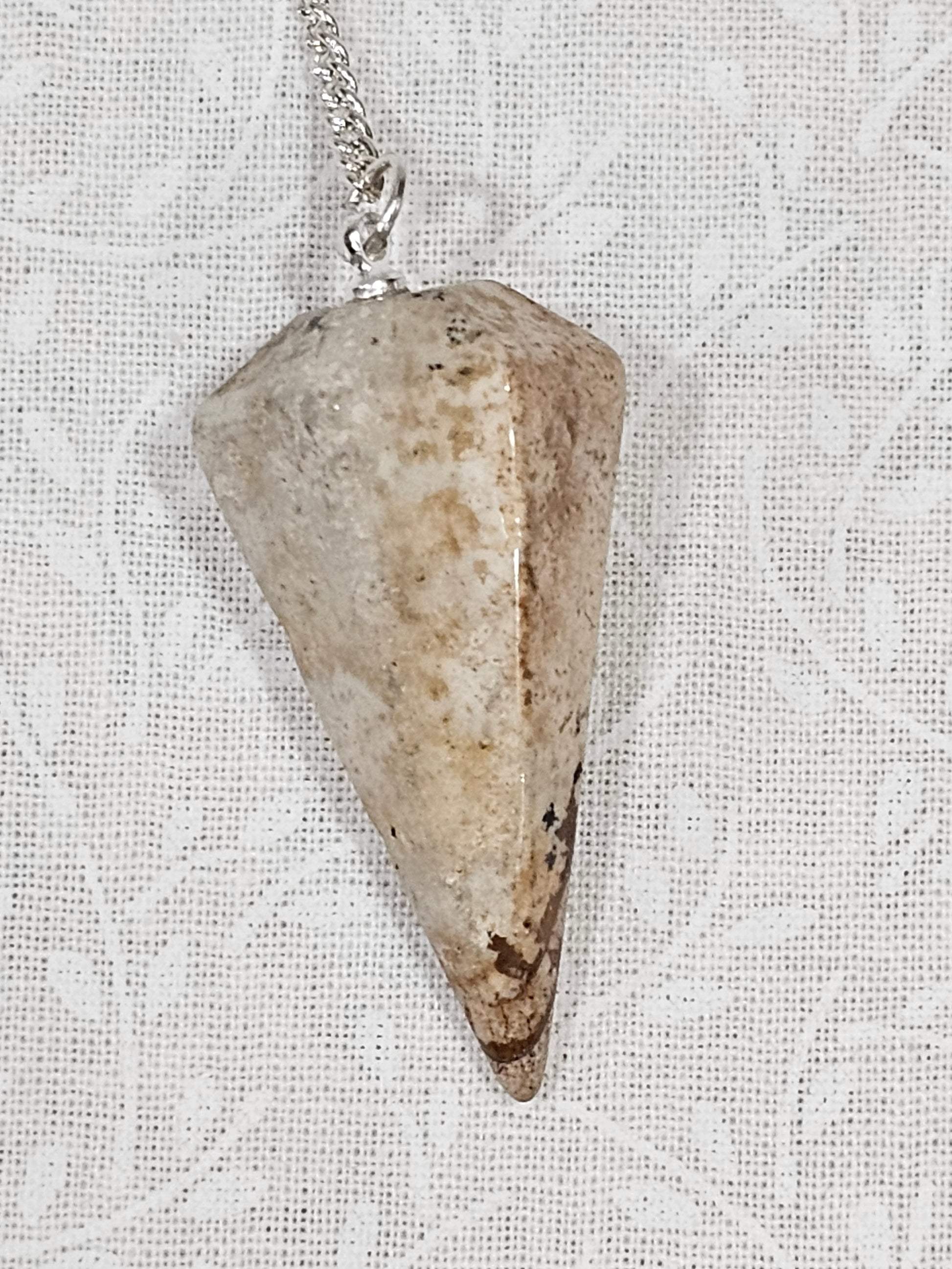 Peach Moonstone Crystal Pendulum