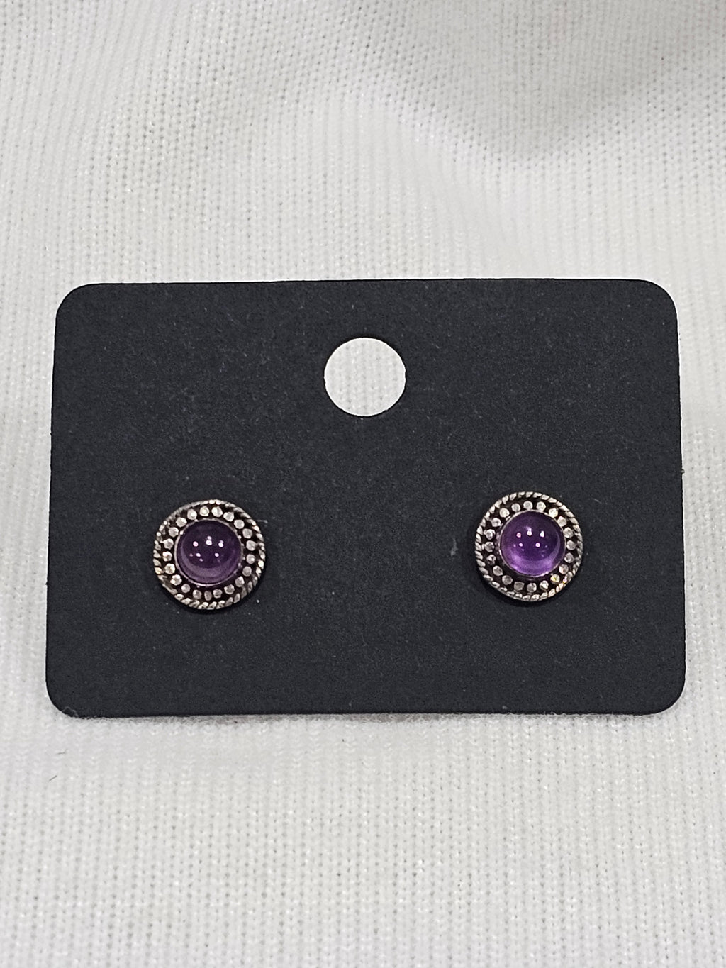 Amethyst Gemstone Sterling Silver Earrings