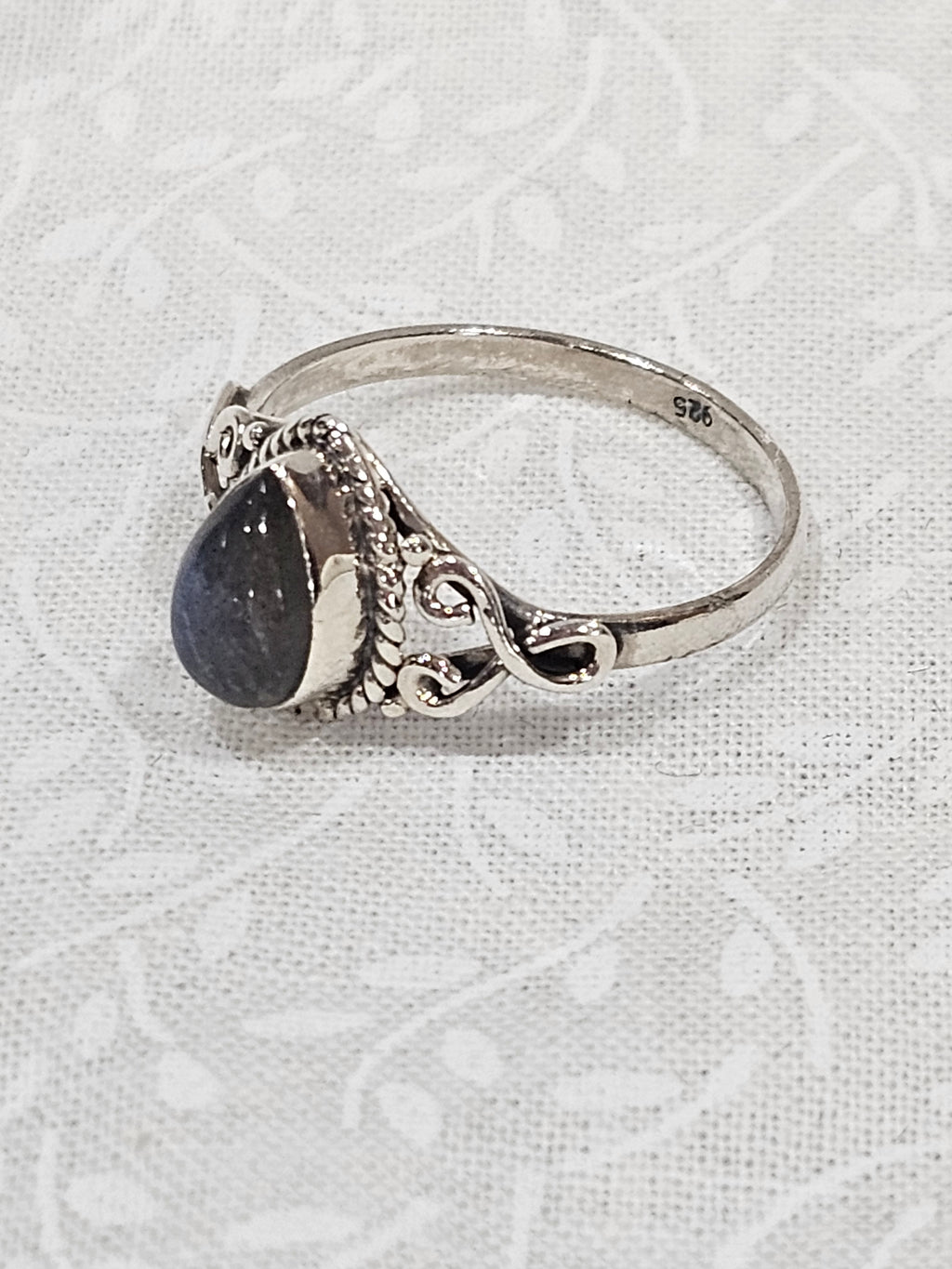 Sterling Silver Turquoise Gemstone Ring Handcrafted - Size 7.5