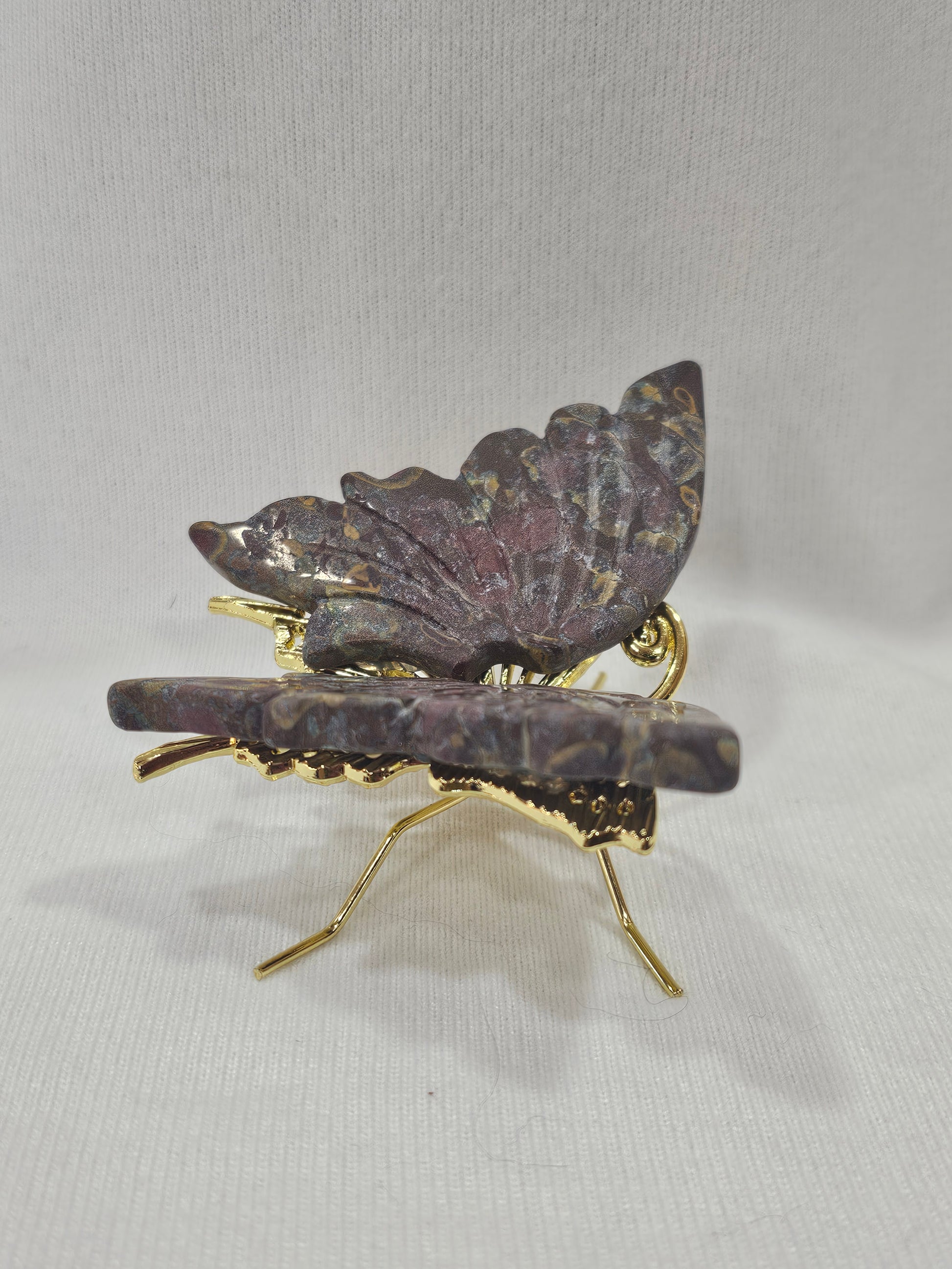 Ocean Jasper Butterfly Carving