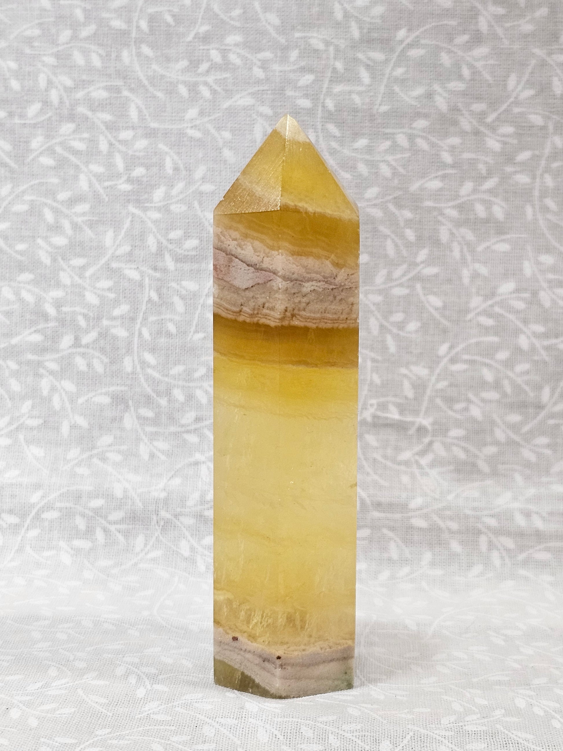 Yellow Fluorite Crystal Tower