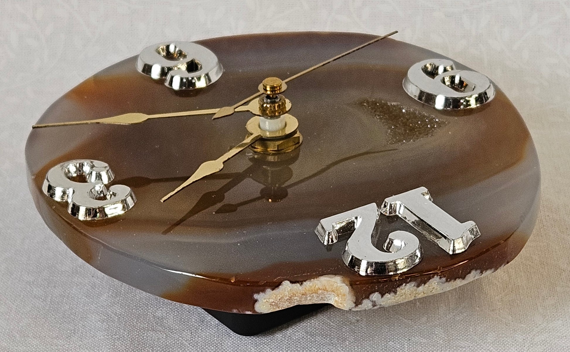 Agate Crystal Clock