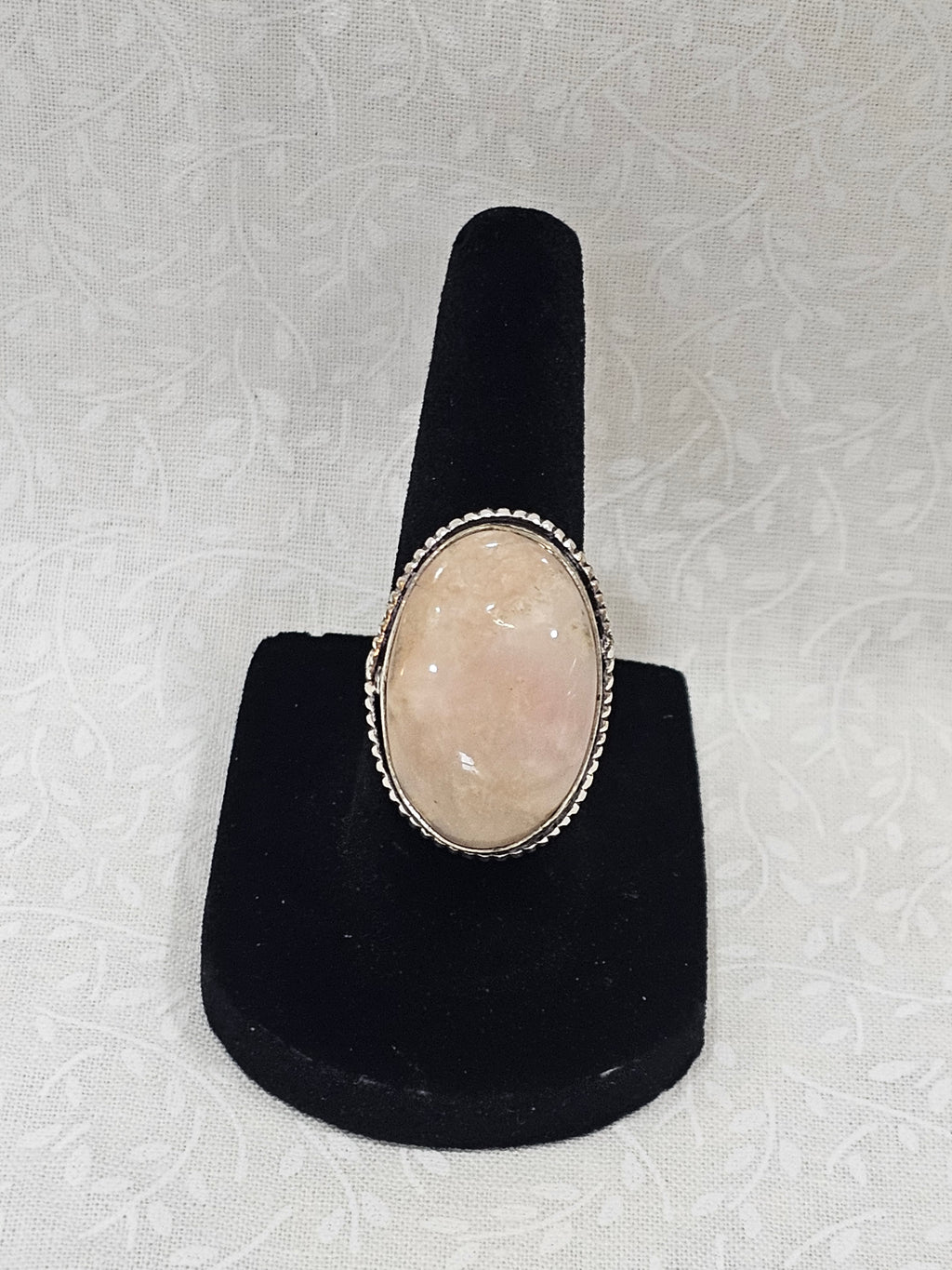 Sterling Silver Pink Quartz Gemstone Ring 6