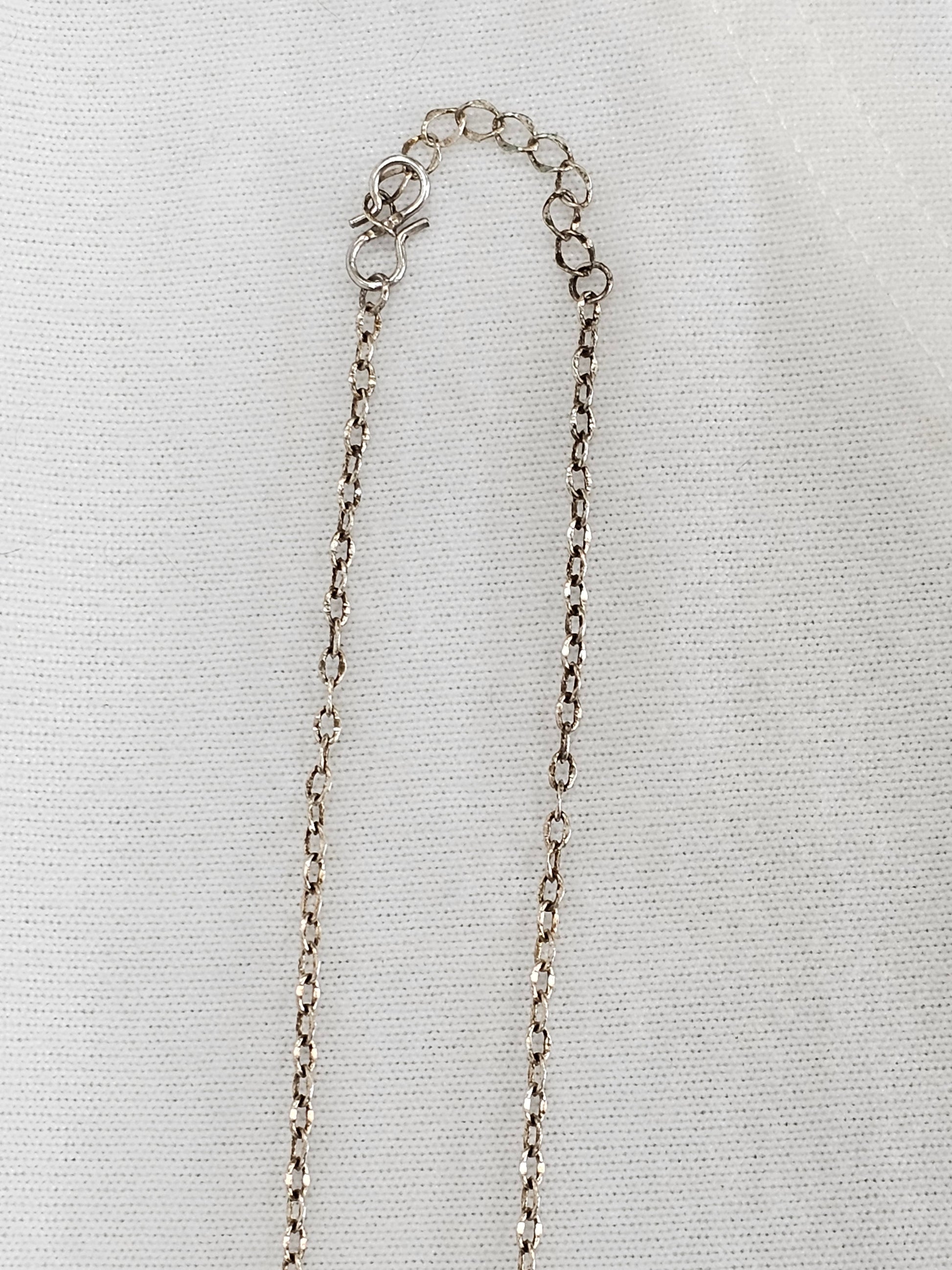 Peacock Dahlia Sterling Silver Necklace